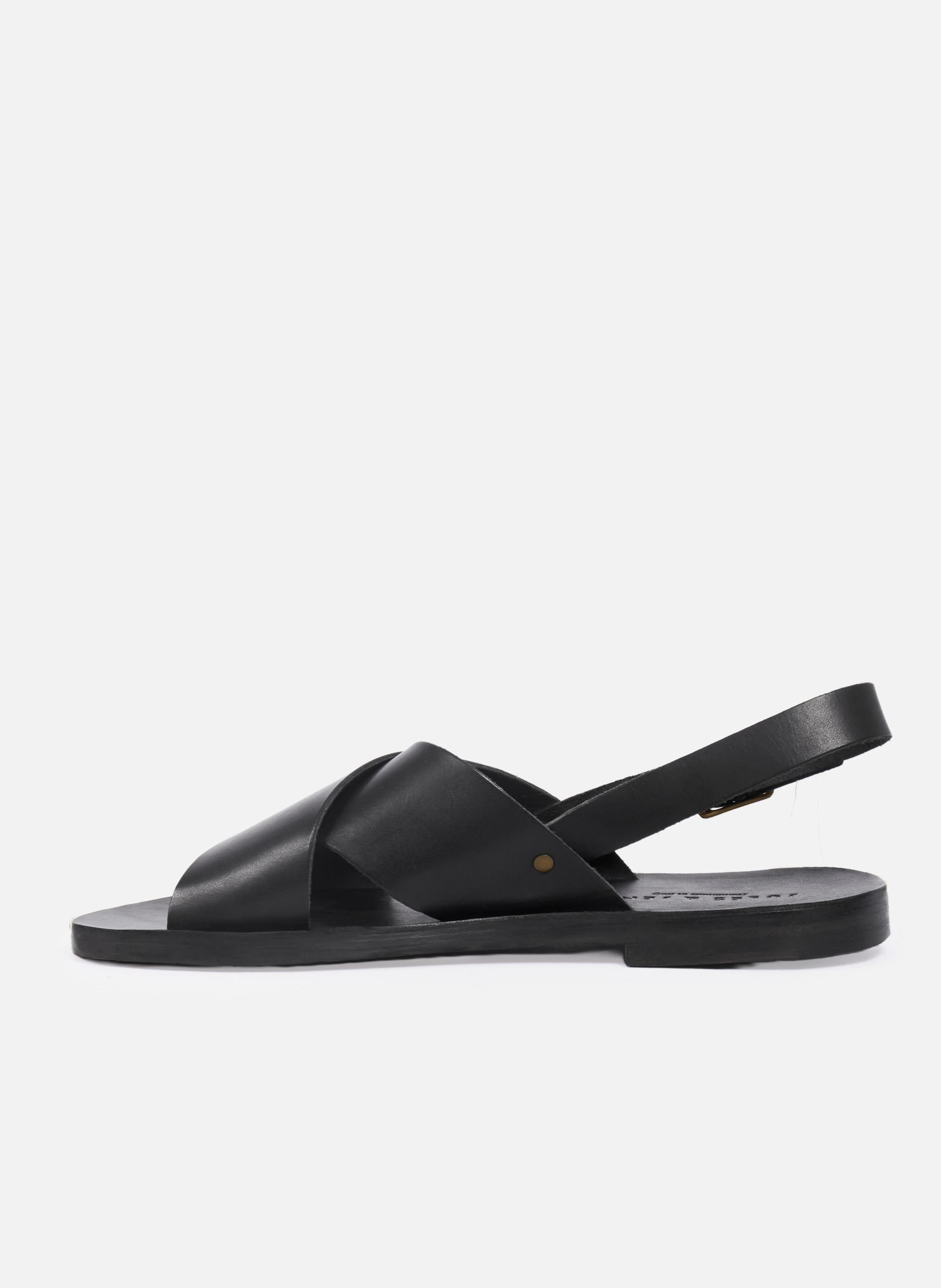 Sandales enzo cuir lisse JULES & JENN Noir