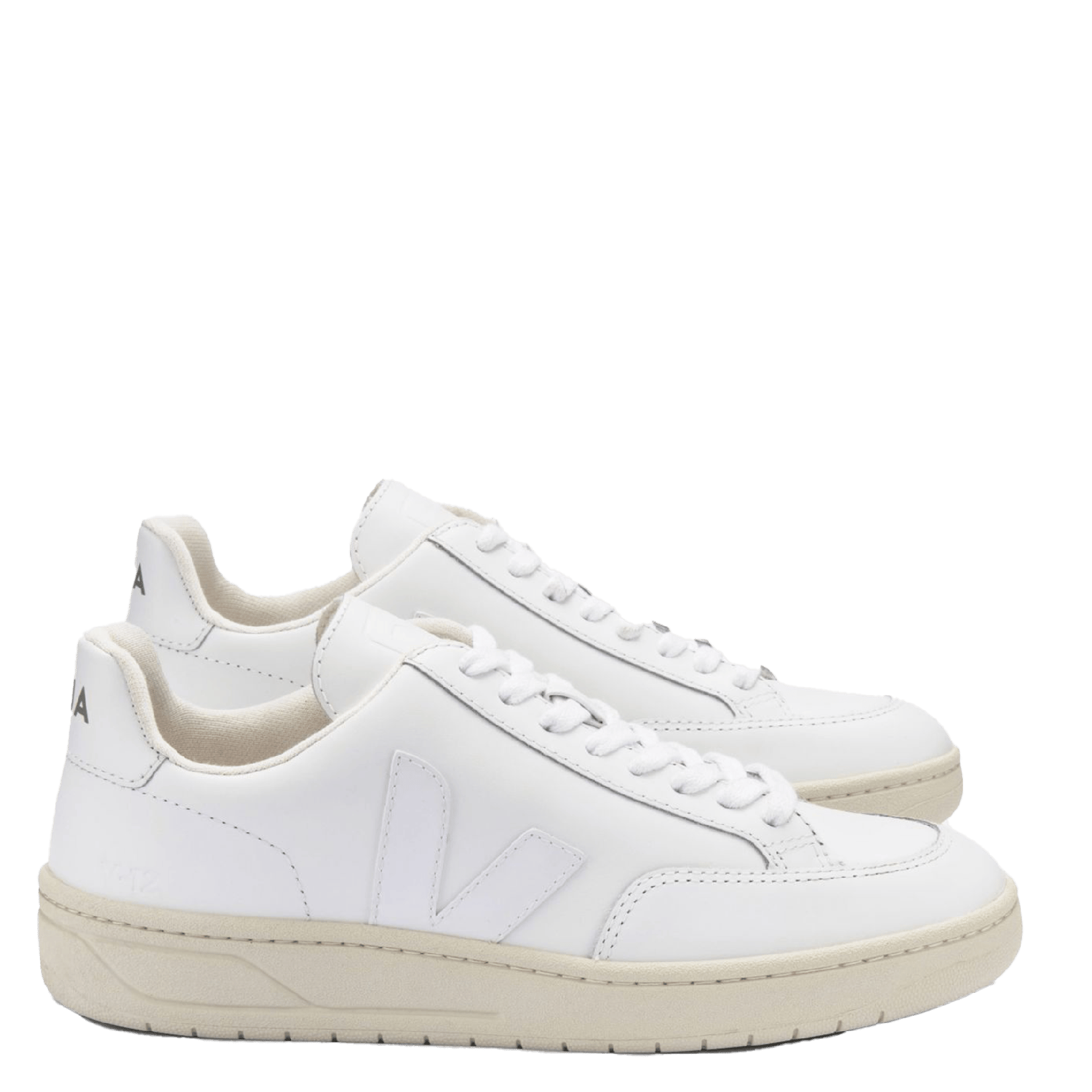 Veja v-12 en cuir v-12 VEJA Blanc