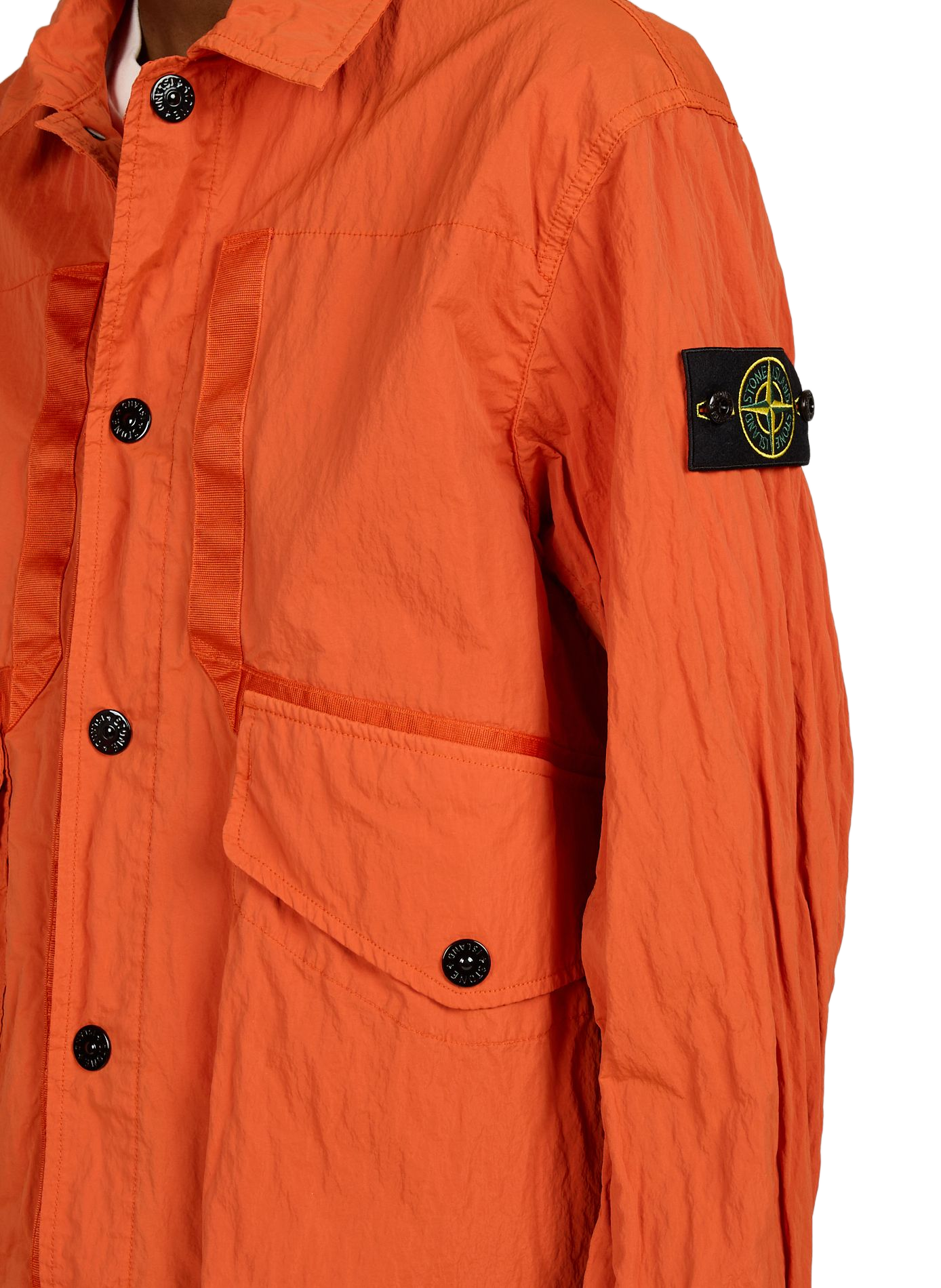 Lightweight jacket with classic collar STONE ISLAND Orange