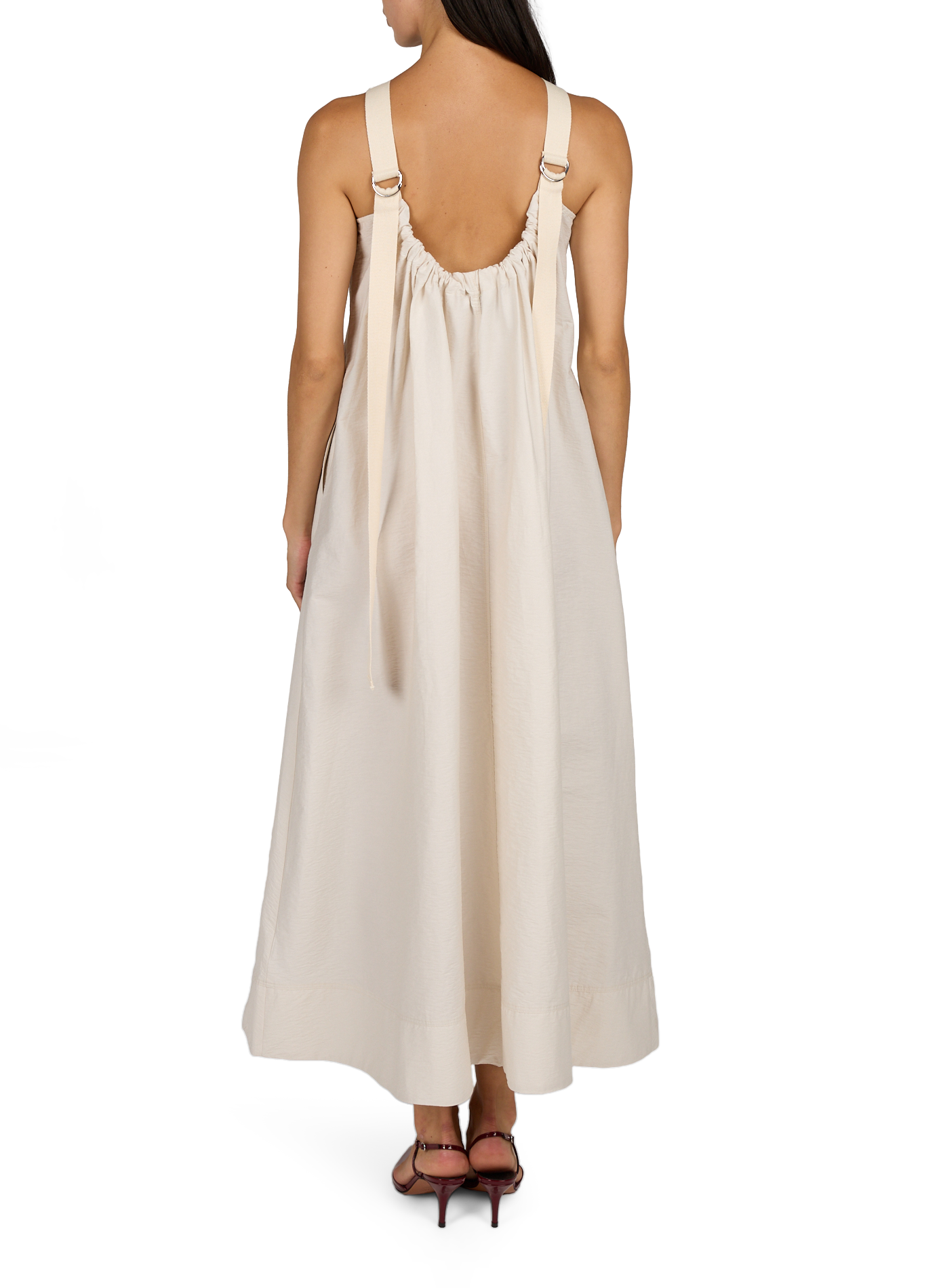 Midi-Kleid mit Rundhalsausschnitt TOPSHOP Weiss