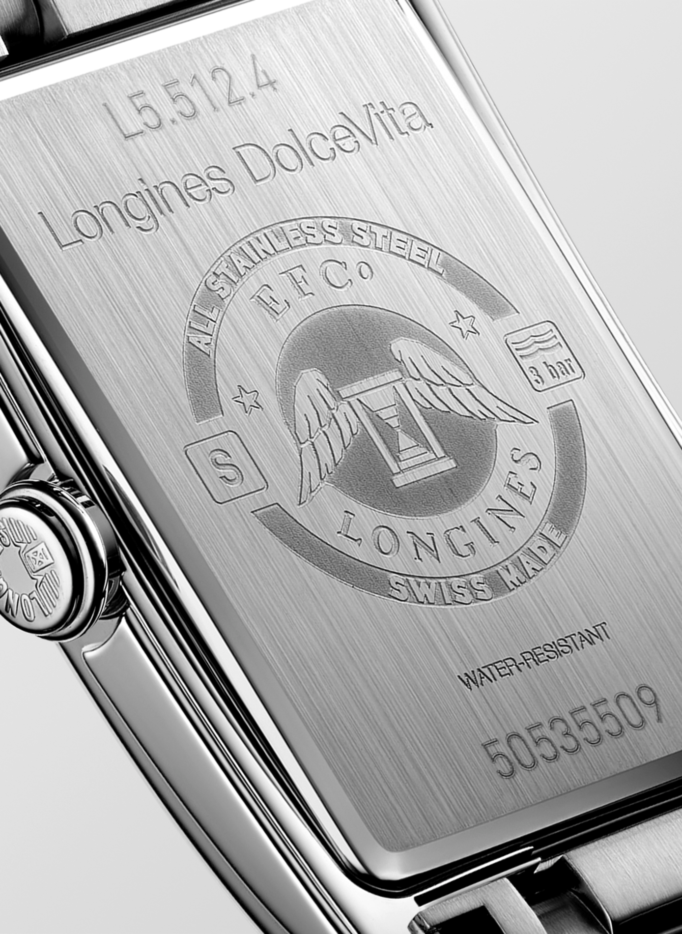 Montre quartz Longines DolceVita en acier inoxydable LONGINES Blanc