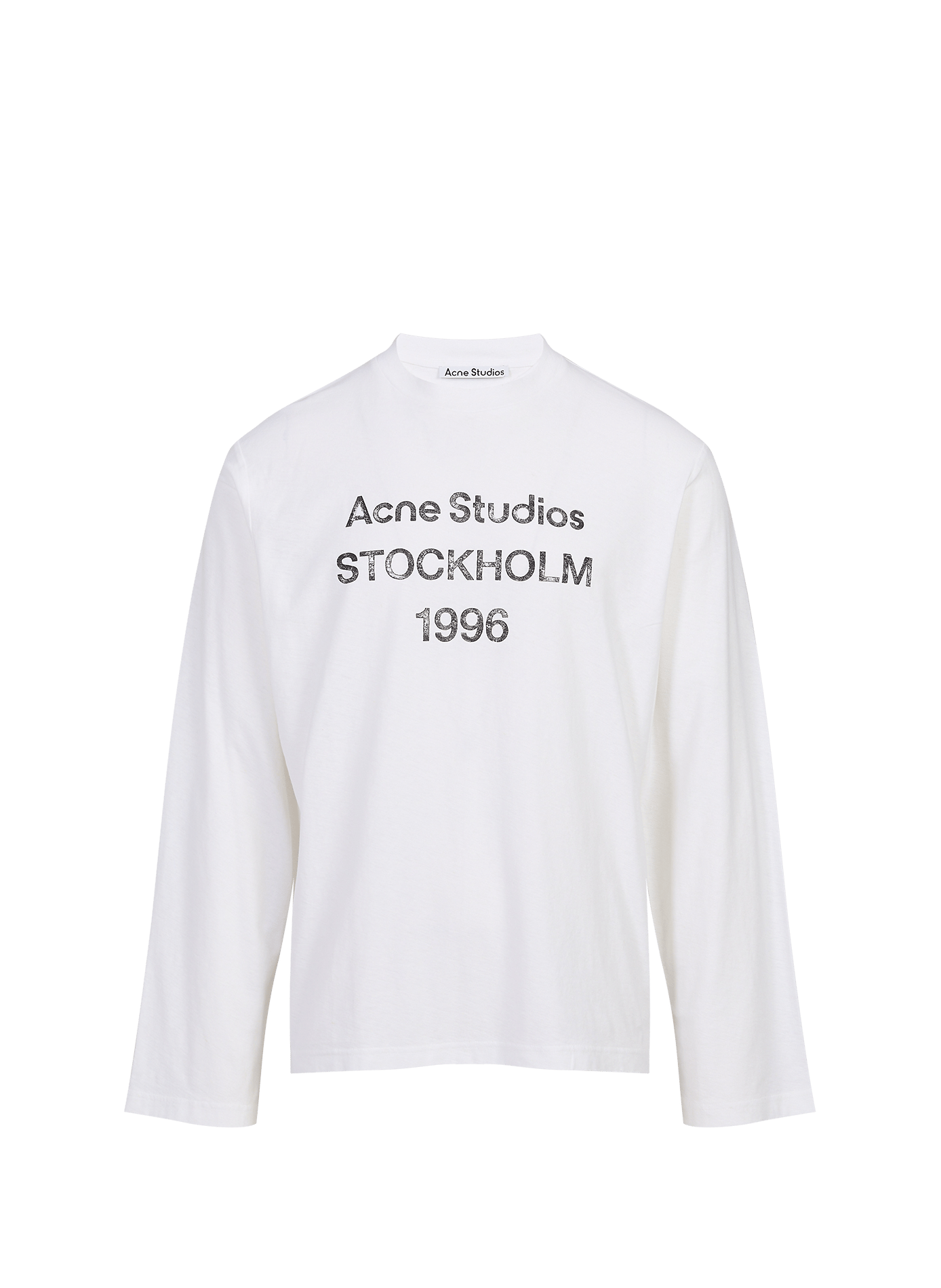 T-shirt manches longues imprimé ACNE STUDIOS Blanc