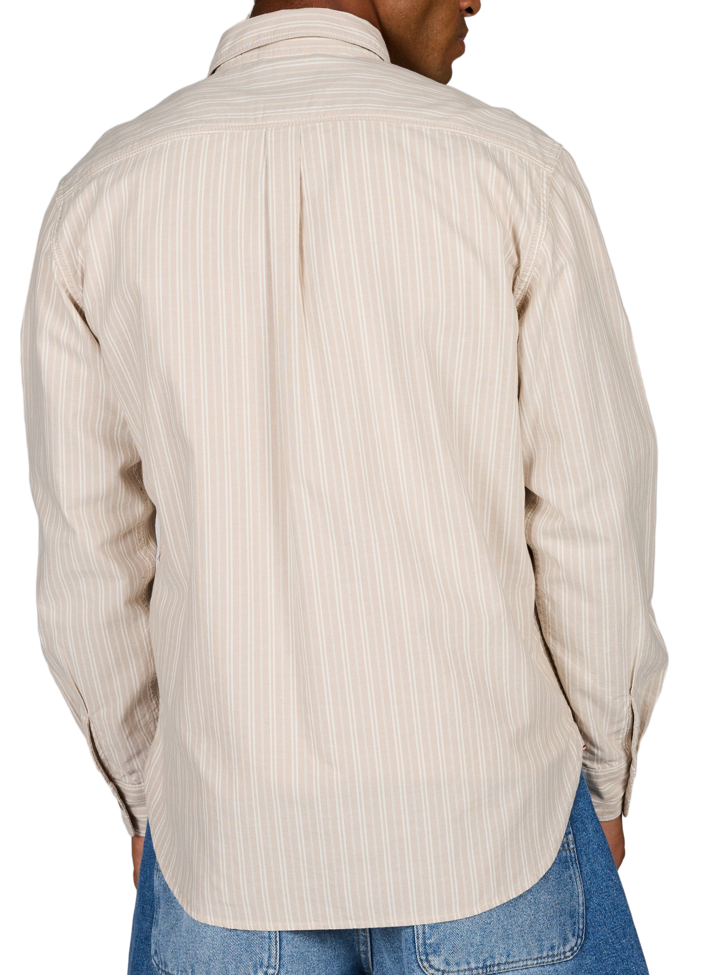Chemise à rayures REPLAY Beige