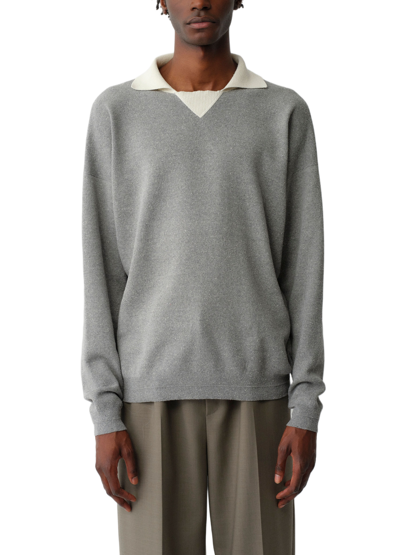 Silk oversize Desmond sweater CALVIN KLEIN COLLECTION Grey