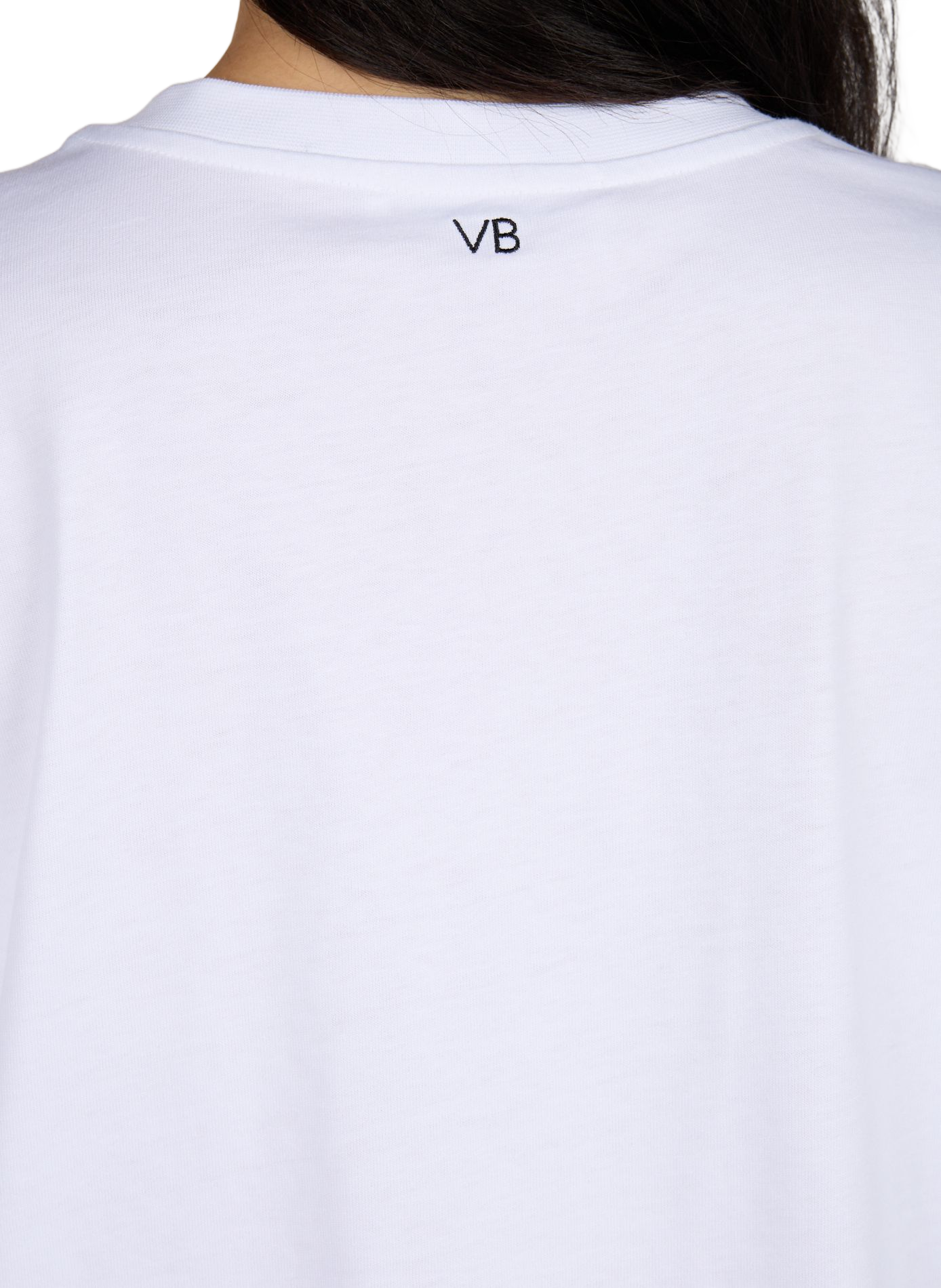 Recht T-shirt van katoen. VICTORIA BECKHAM Wit