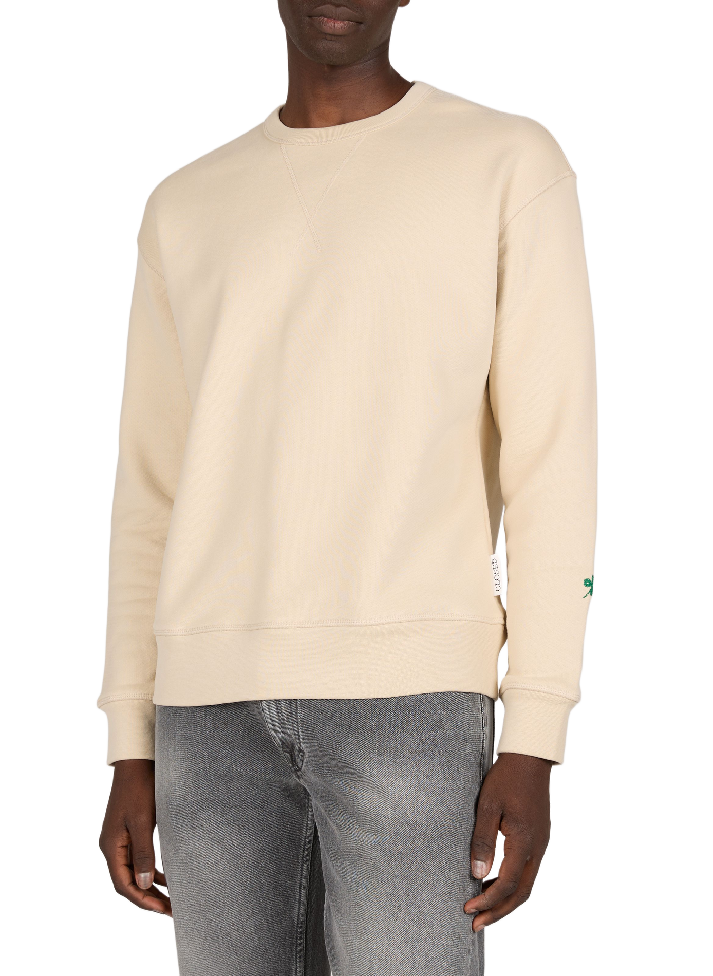 Straight cotton sweatshirt CLOSED Beige