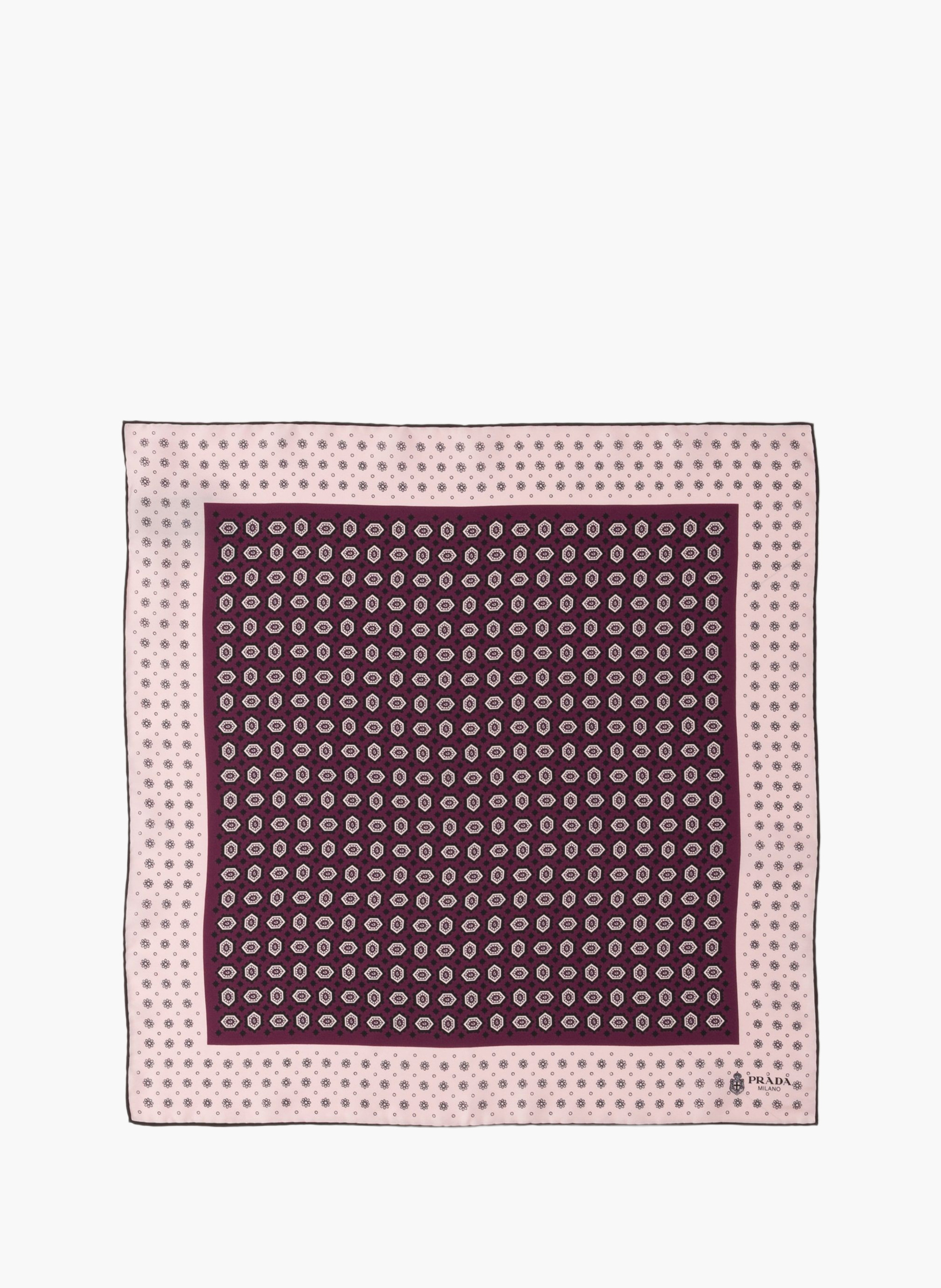 Écharpe en sergé imprimé 55 PRADA Rouge
