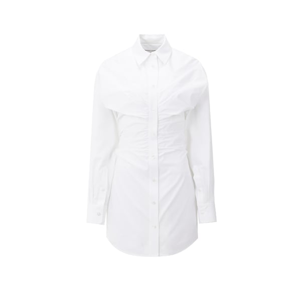 Robe chemise en popeline de coton