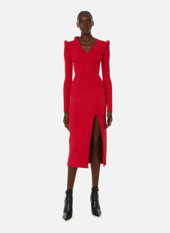 Womens red 2025 midi dress