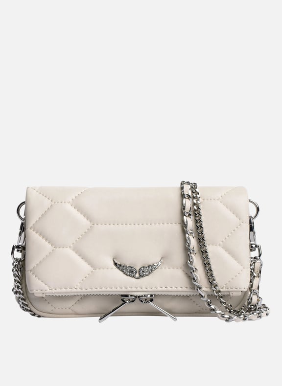 Sac bandoulière en cuir rock nano xl Blanc by ZADIG&VOLTAIRE ZADIG&VOLTAIRE Sac bandoulière en cuir rock nano xl Blanc