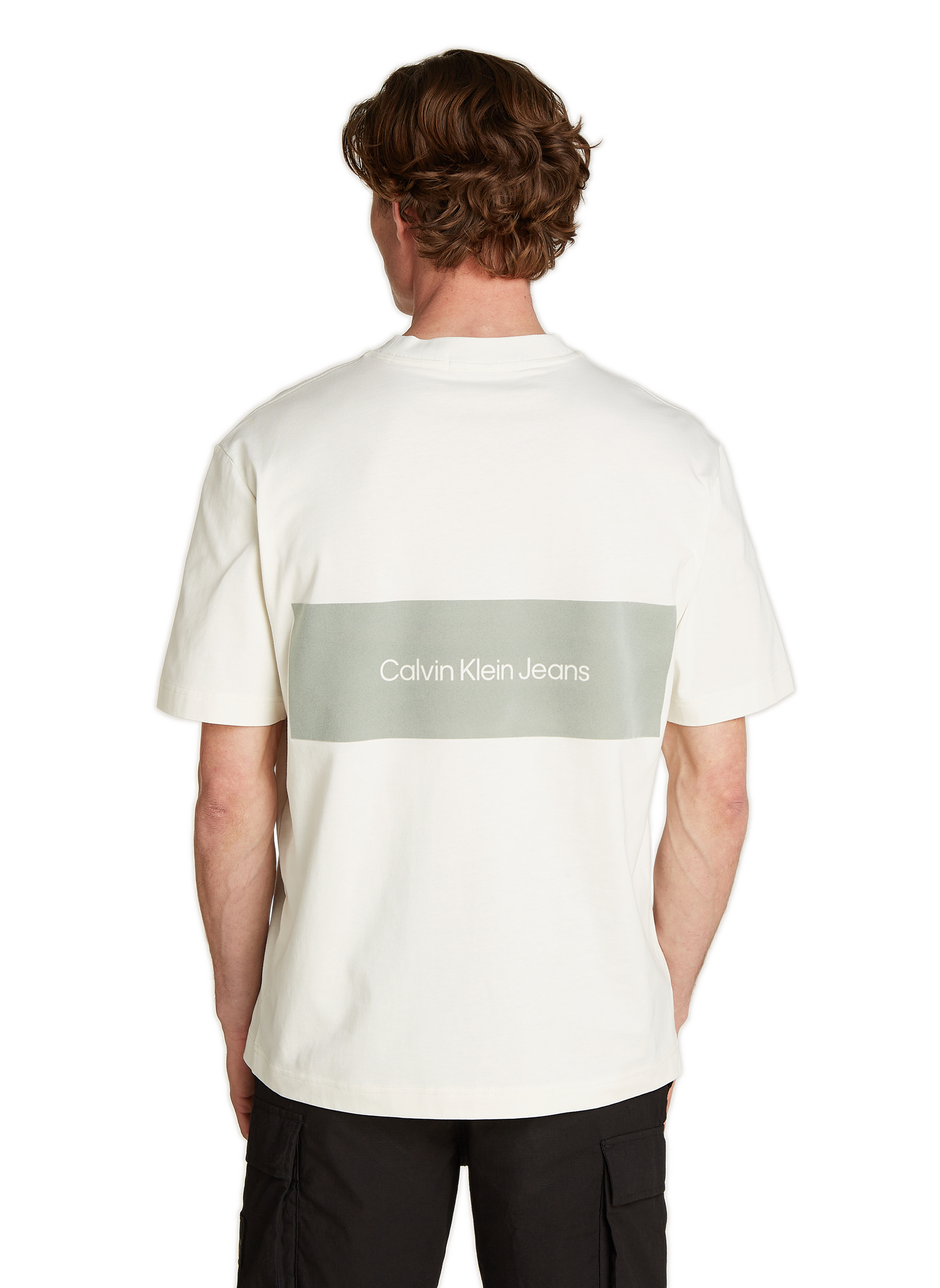 Cotton T-shirt CALVIN KLEIN Beige