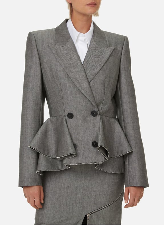 Leather blazer Multicolour by ALEXANDER MCQUEEN ALEXANDER MCQUEEN Leather blazer Multicolour