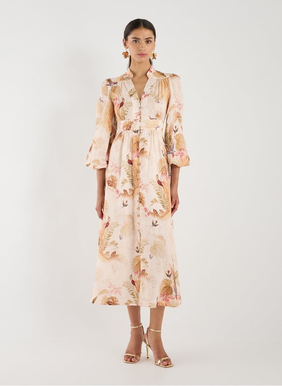 Robe midi à imprimé floral | Multicolore by ZIMMERMANN Robe midi à imprimé floral Multicolore