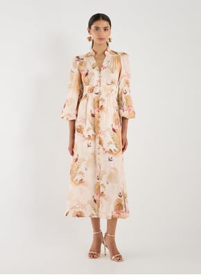 Robe midi à imprimé floral ZIMMERMANN Robe midi à imprimé floral ZIMMERMANN
