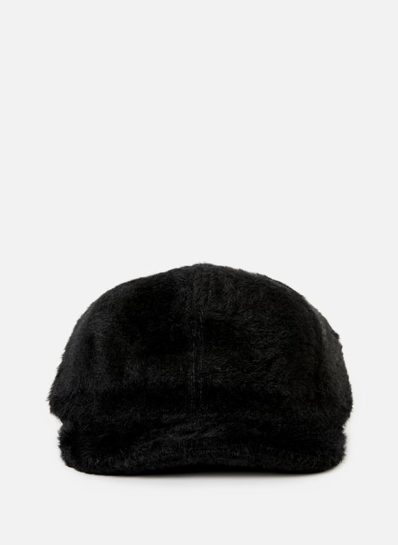 Faux fur cap Black by AU PRINTEMPS PARIS AU PRINTEMPS PARIS Faux fur cap Black