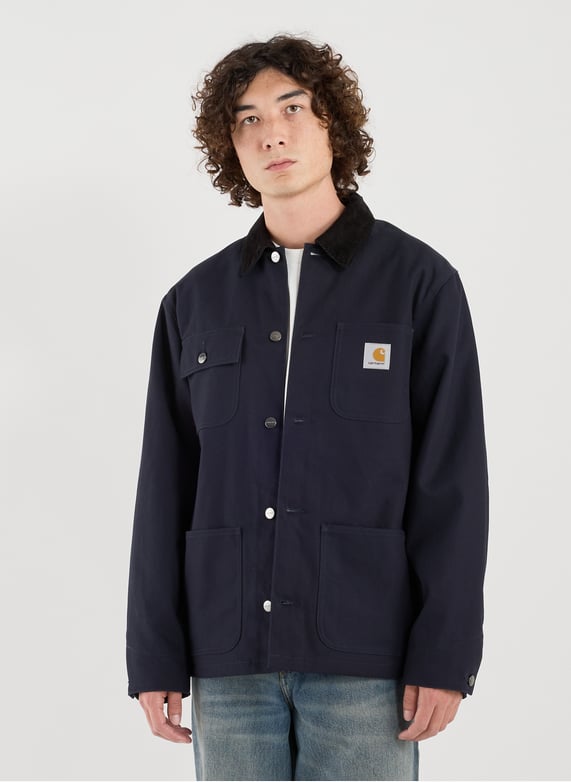 Jacket with classic cotton collar | Blue by CARHARTT WIP Jacket with classic cotton collar Blue