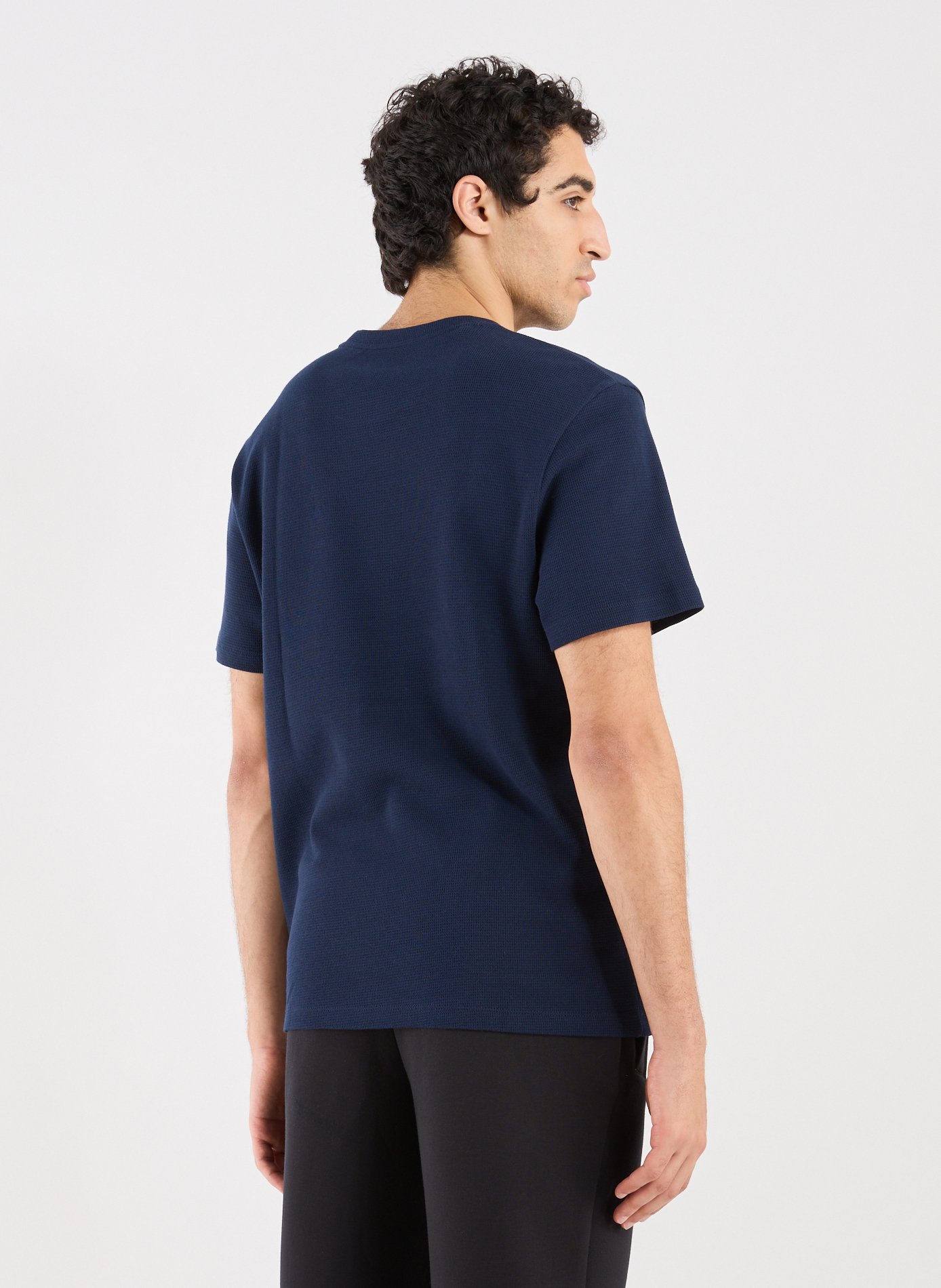 Cotton piqué T-shirt LACOSTE Blue