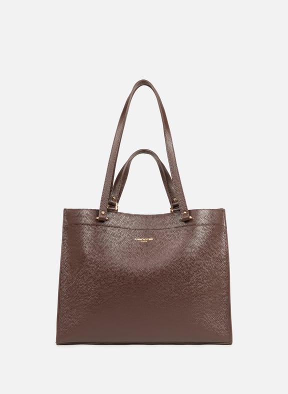 Extra large tote bag - Foulonné Double Brown by LANCASTER LANCASTER Extra large tote bag - Foulonné Double Brown