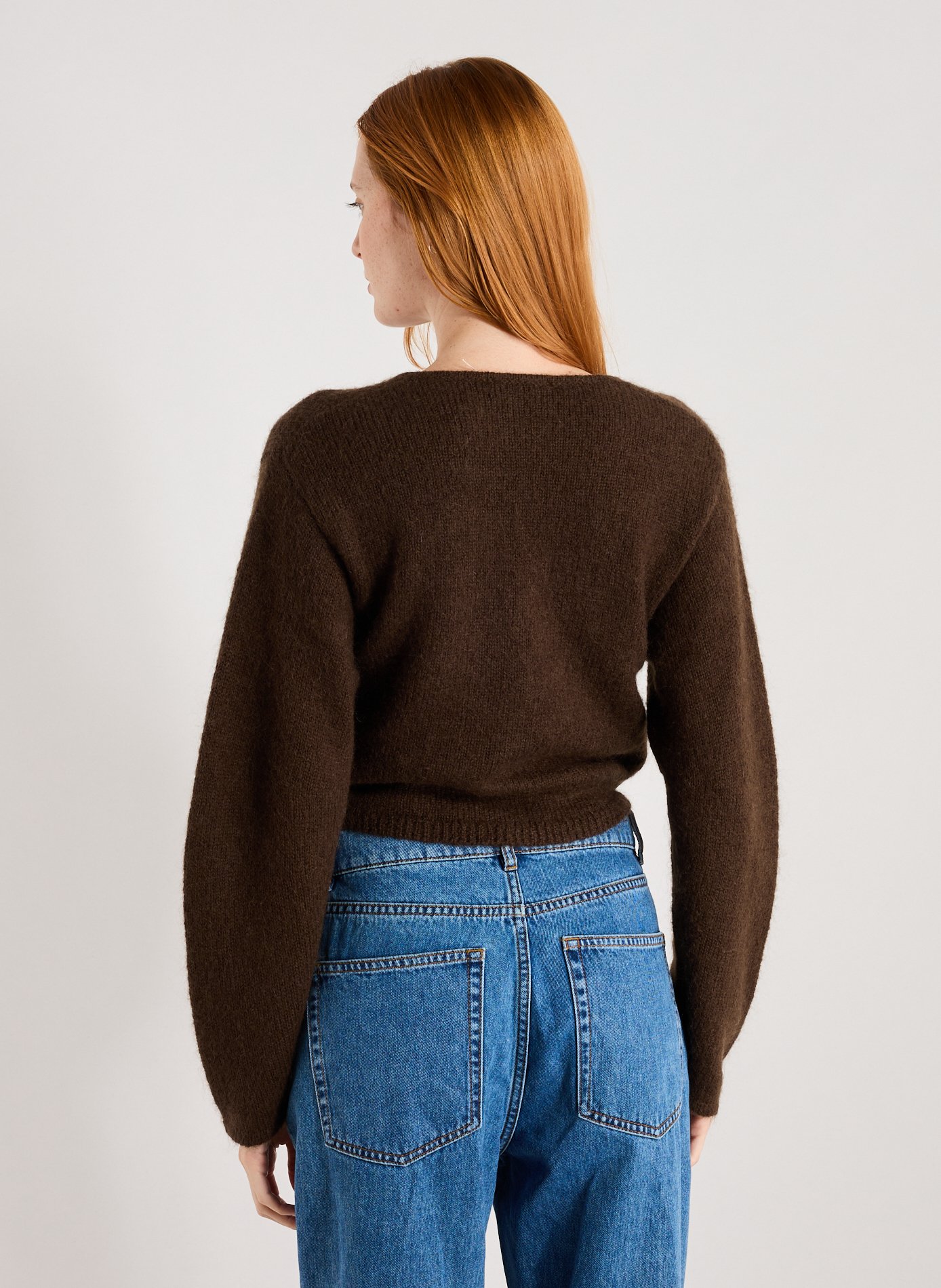 Gilet court Zharea en laine et mohair mélangés BY MALENE BIRGER Beige