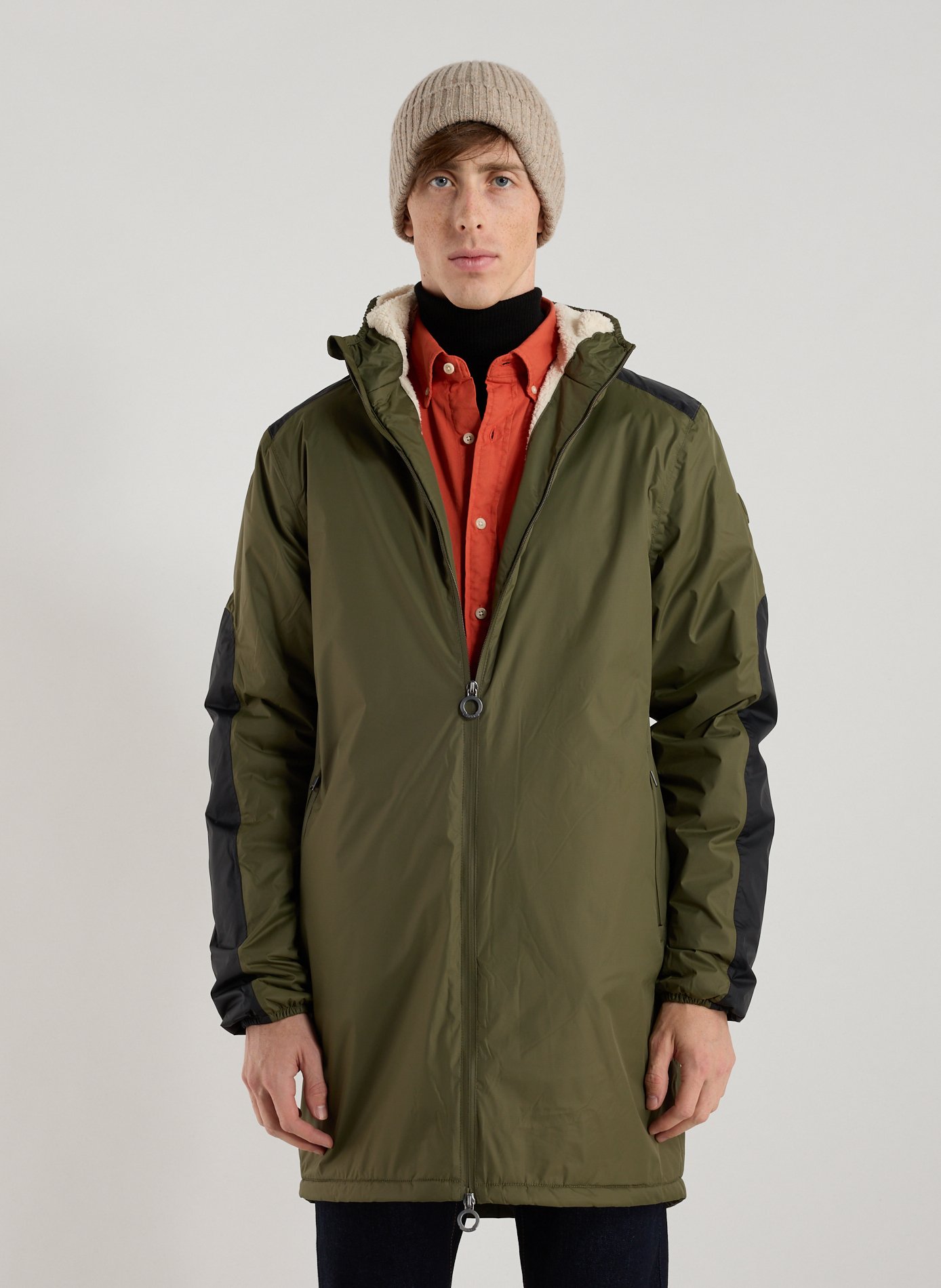 JOTT Parka à capuche mi-longue Kaki