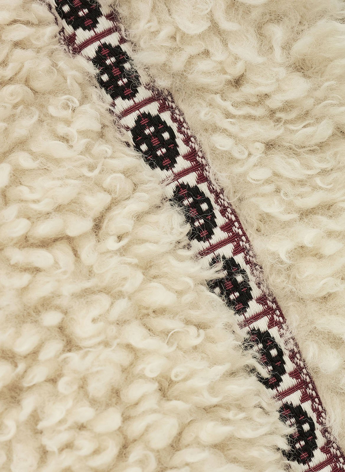 Manteau col châle effet fourrure cais BA&SH Beige