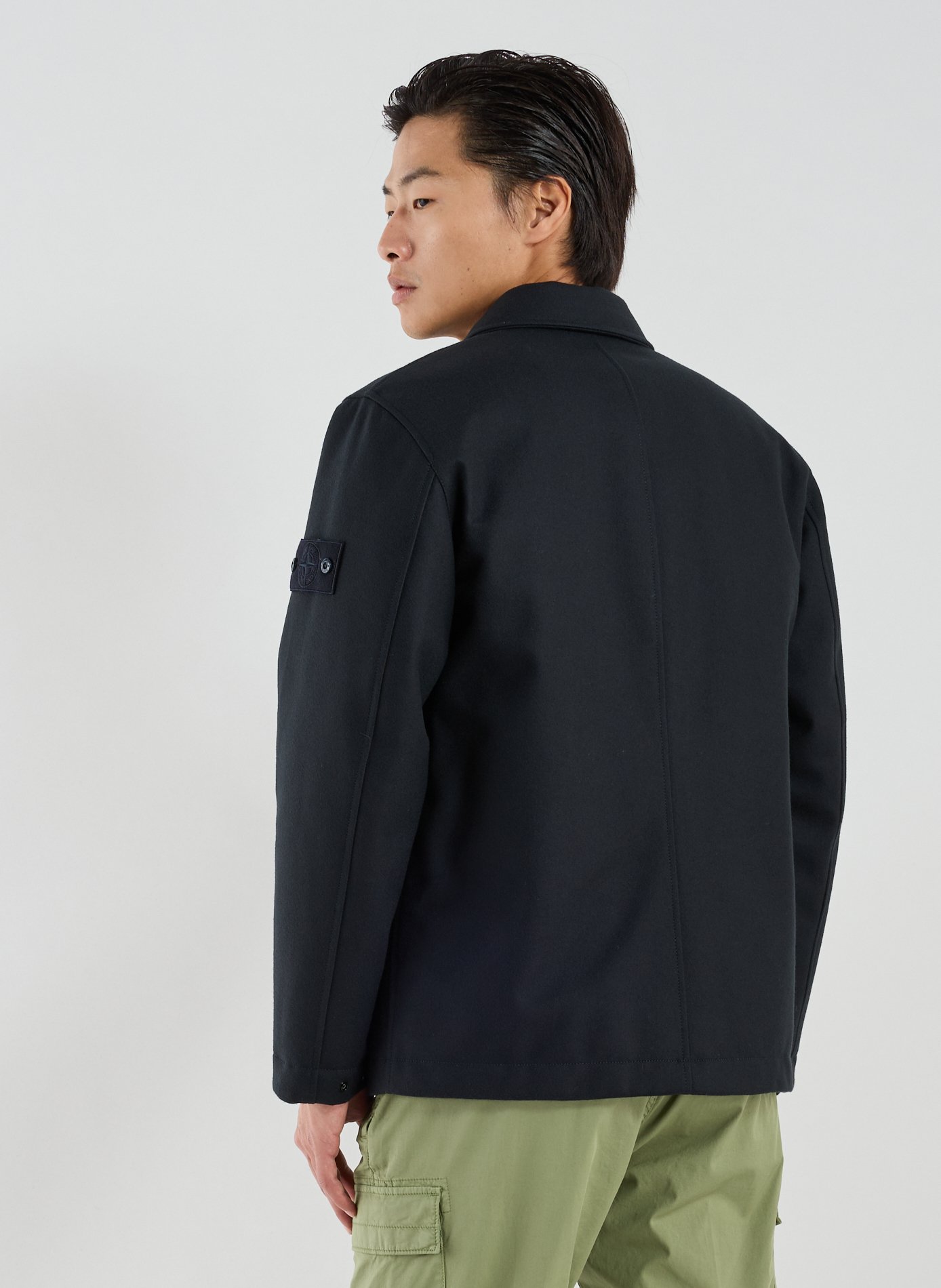 Veste blazer en flannel - Collection Ghost STONE ISLAND Bleu