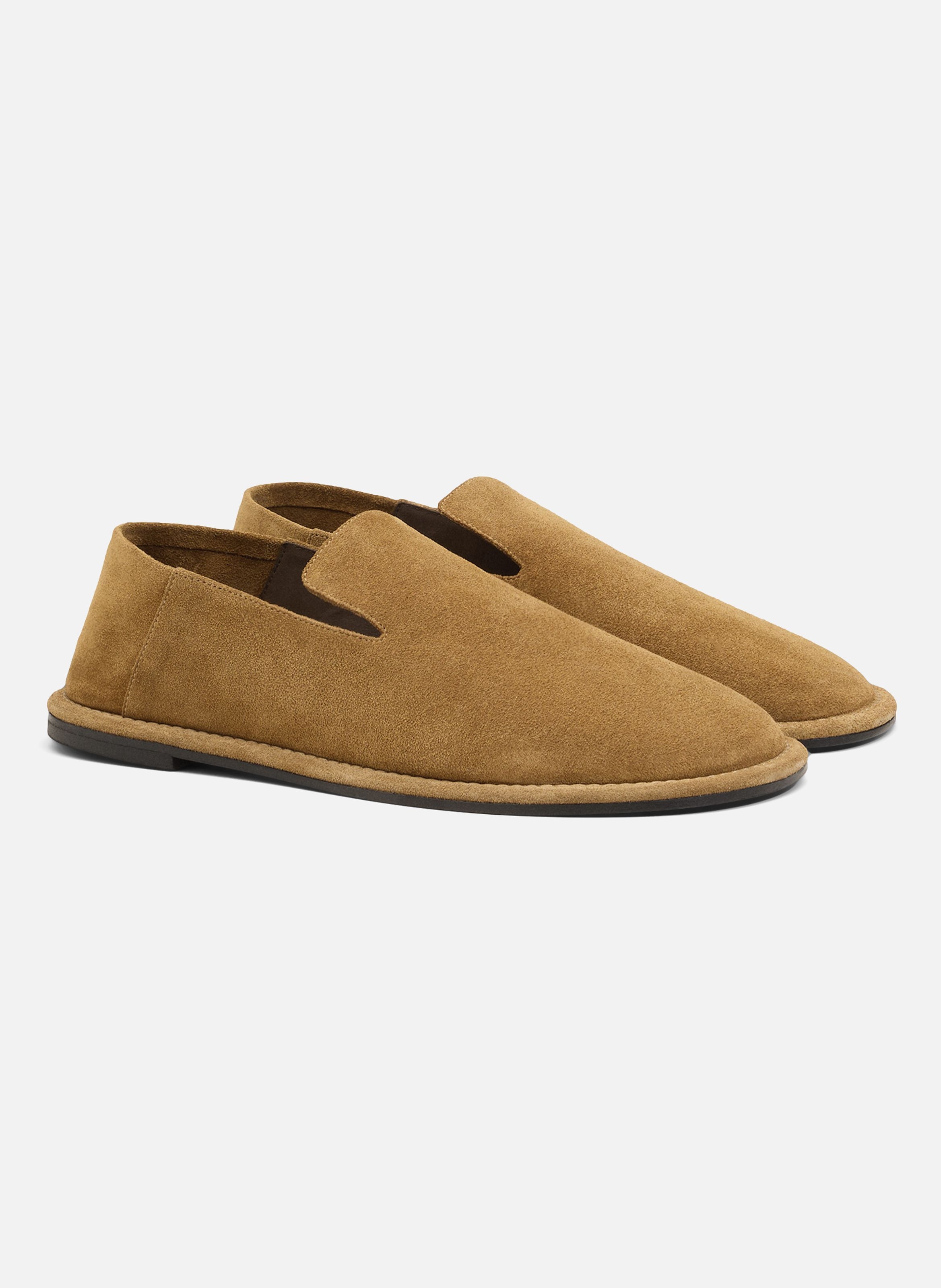 Slippers midi unisexes en cuir de veau AMI PARIS Marron