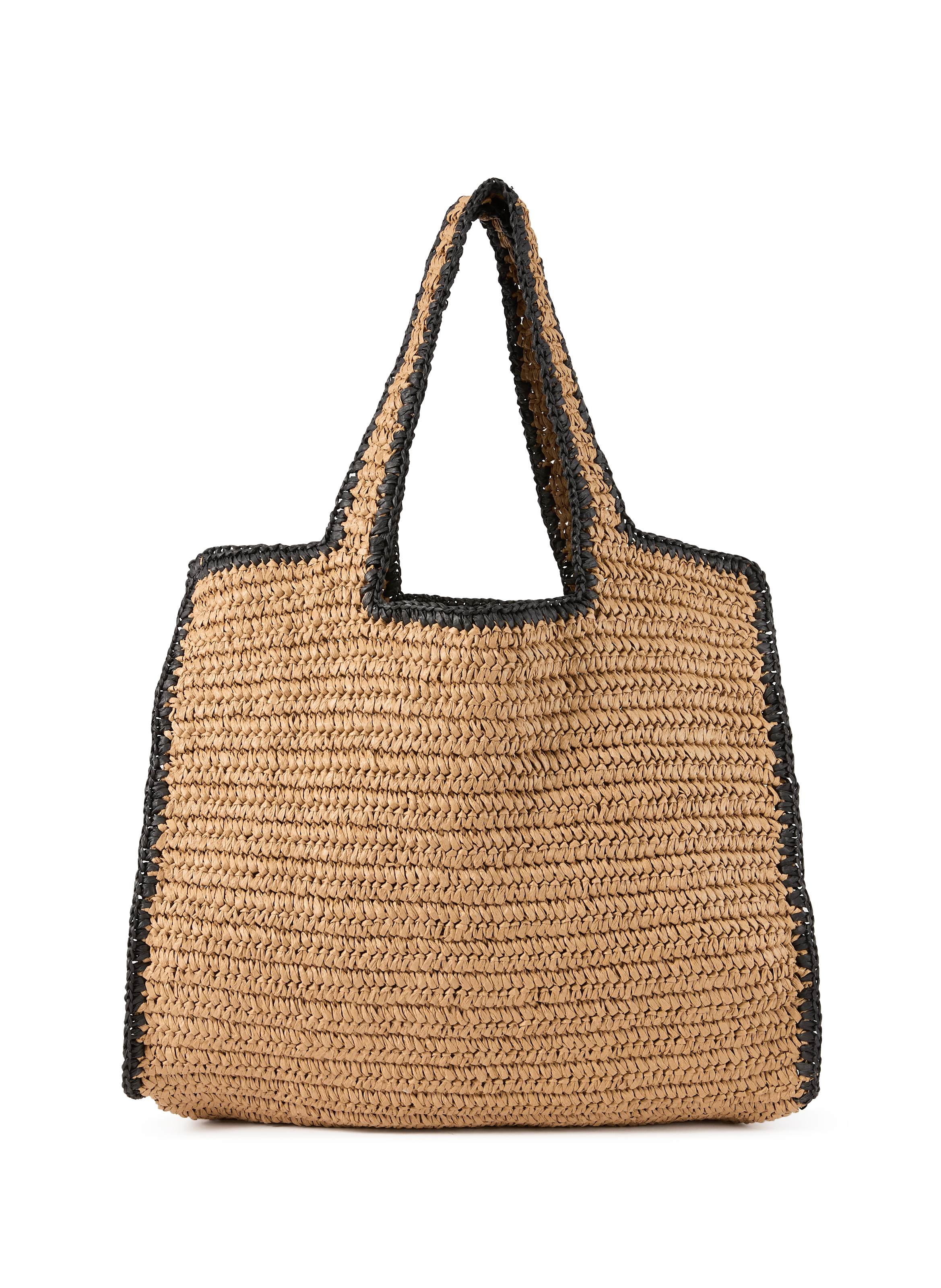 Sac cabas en raphia AU PRINTEMPS PARIS Beige