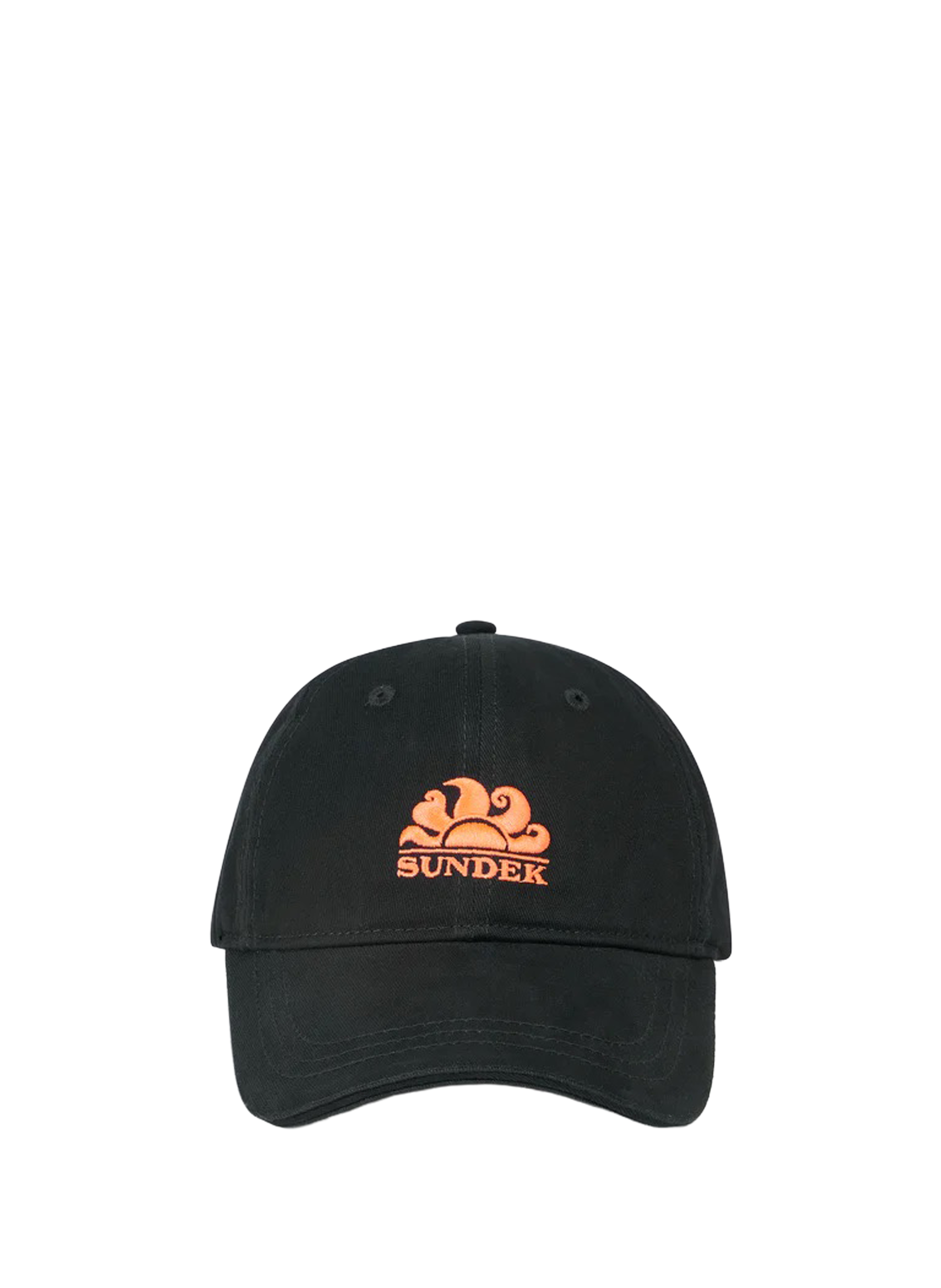 Cotton cap with logo embroidery SUNDEK Black