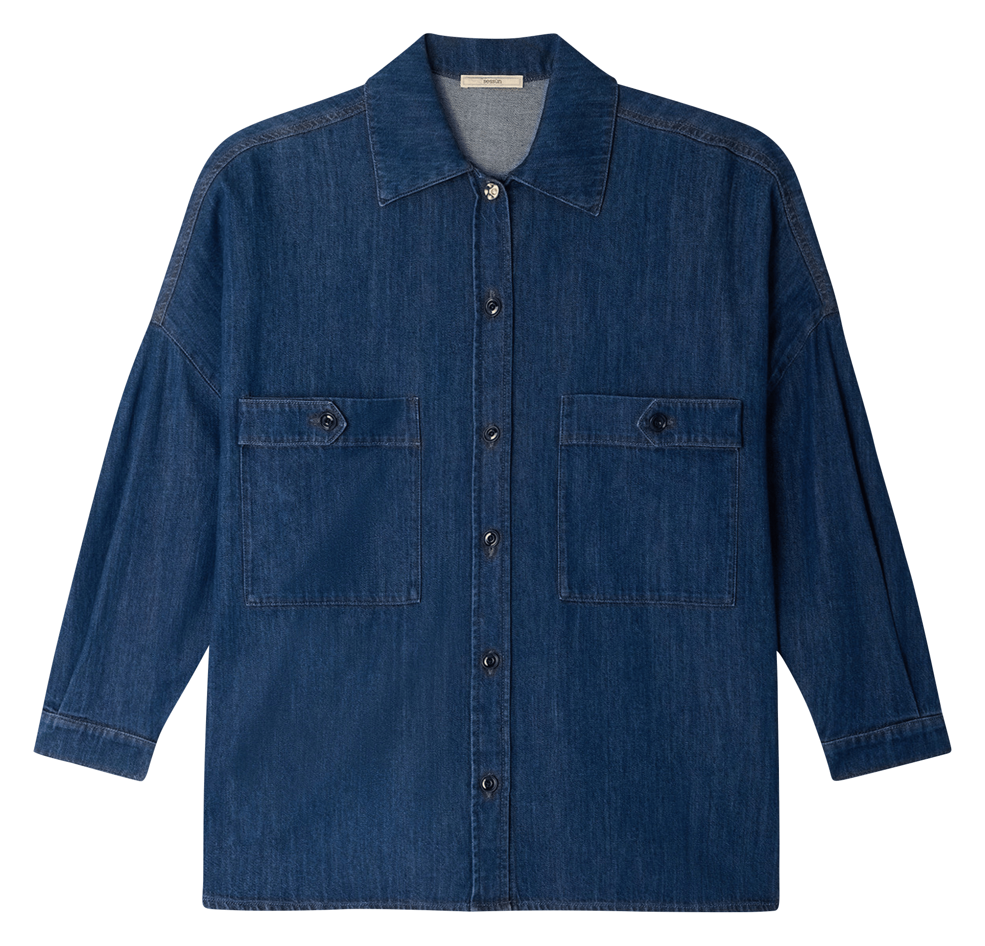 Surchemise oversize en coton nevada SESSUN Bleu