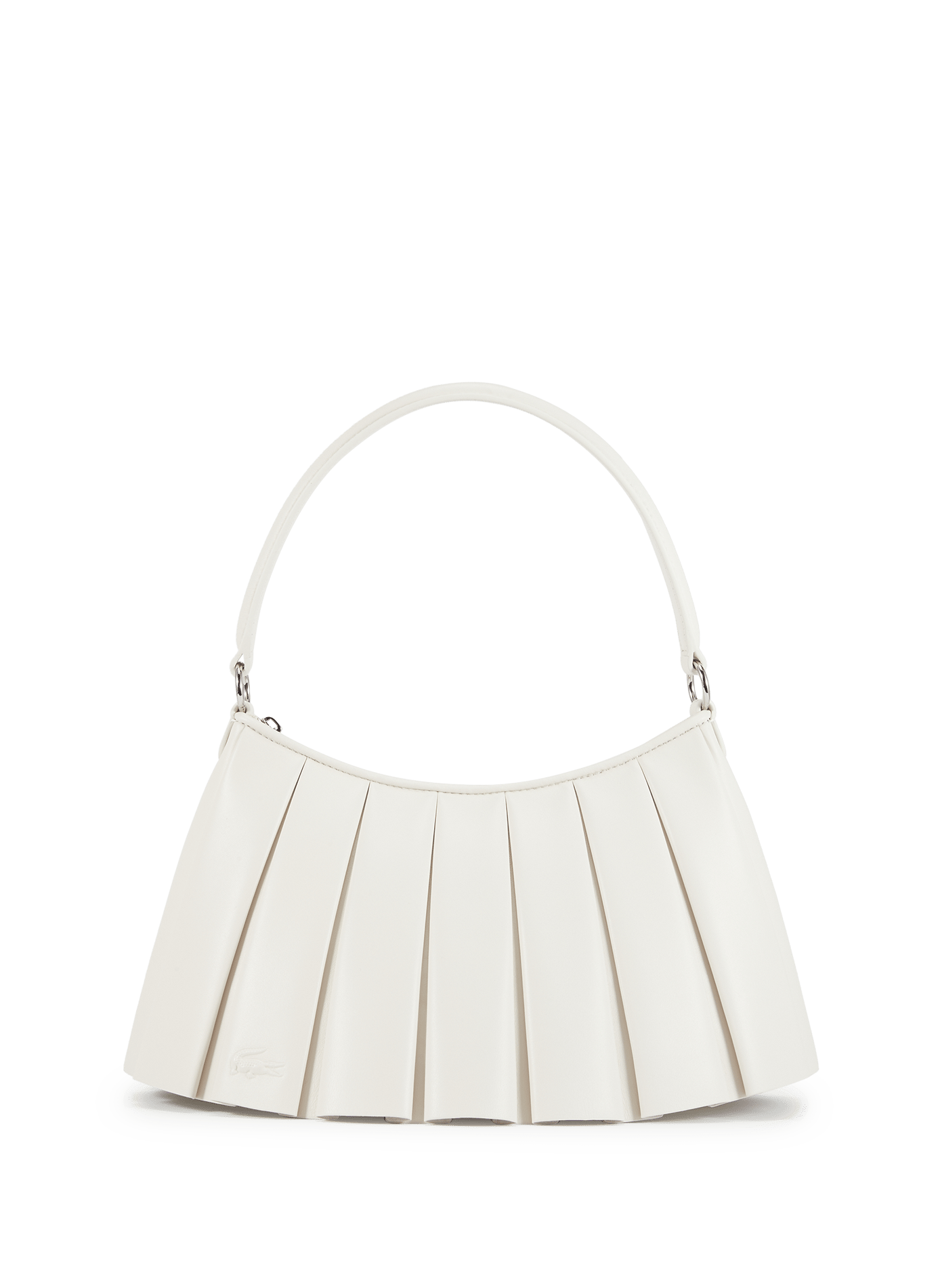 Sac moyen Lenglen en cuir de mouton LACOSTE Blanc