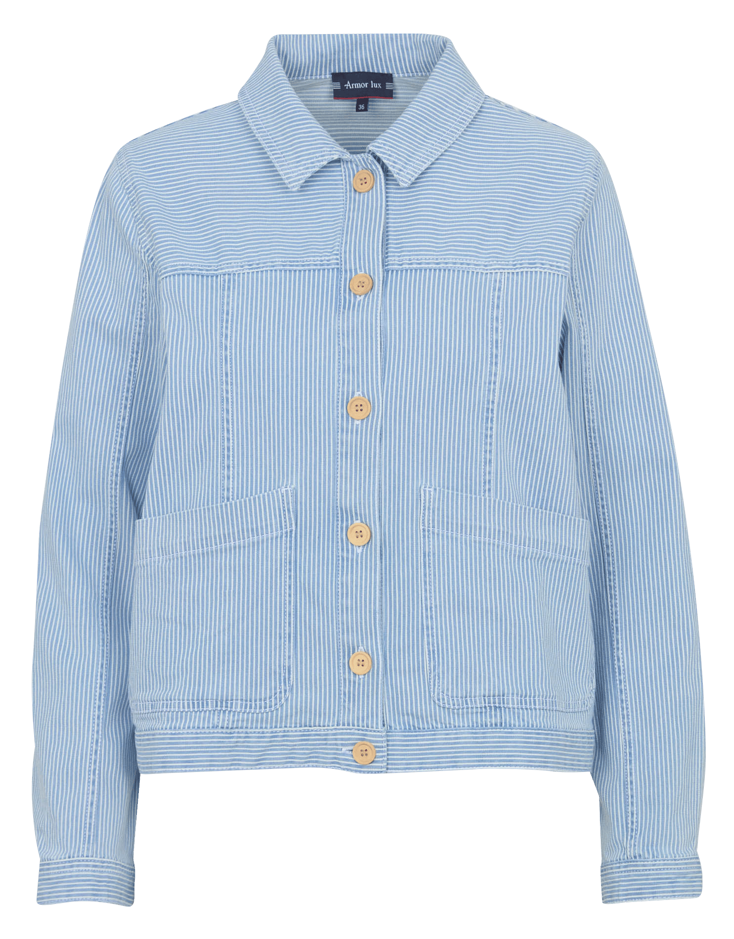 Veste en jean à rayures ARMOR-LUX Bleu