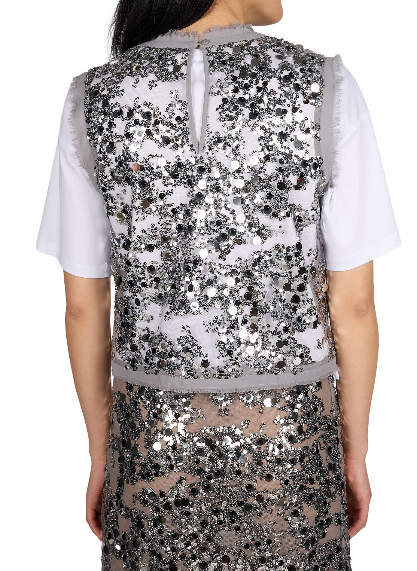 Top sans manches à sequins  BAUM UND PFERDGARTEN Gris