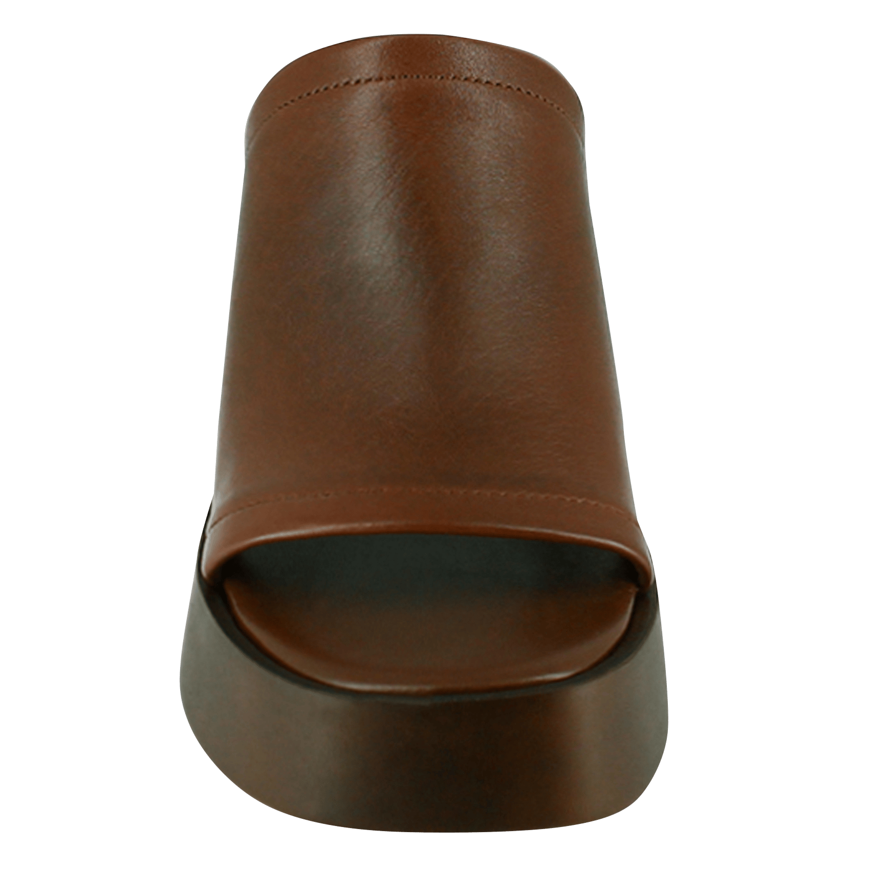 Mules compensées en cuir eugene JONAK Marron