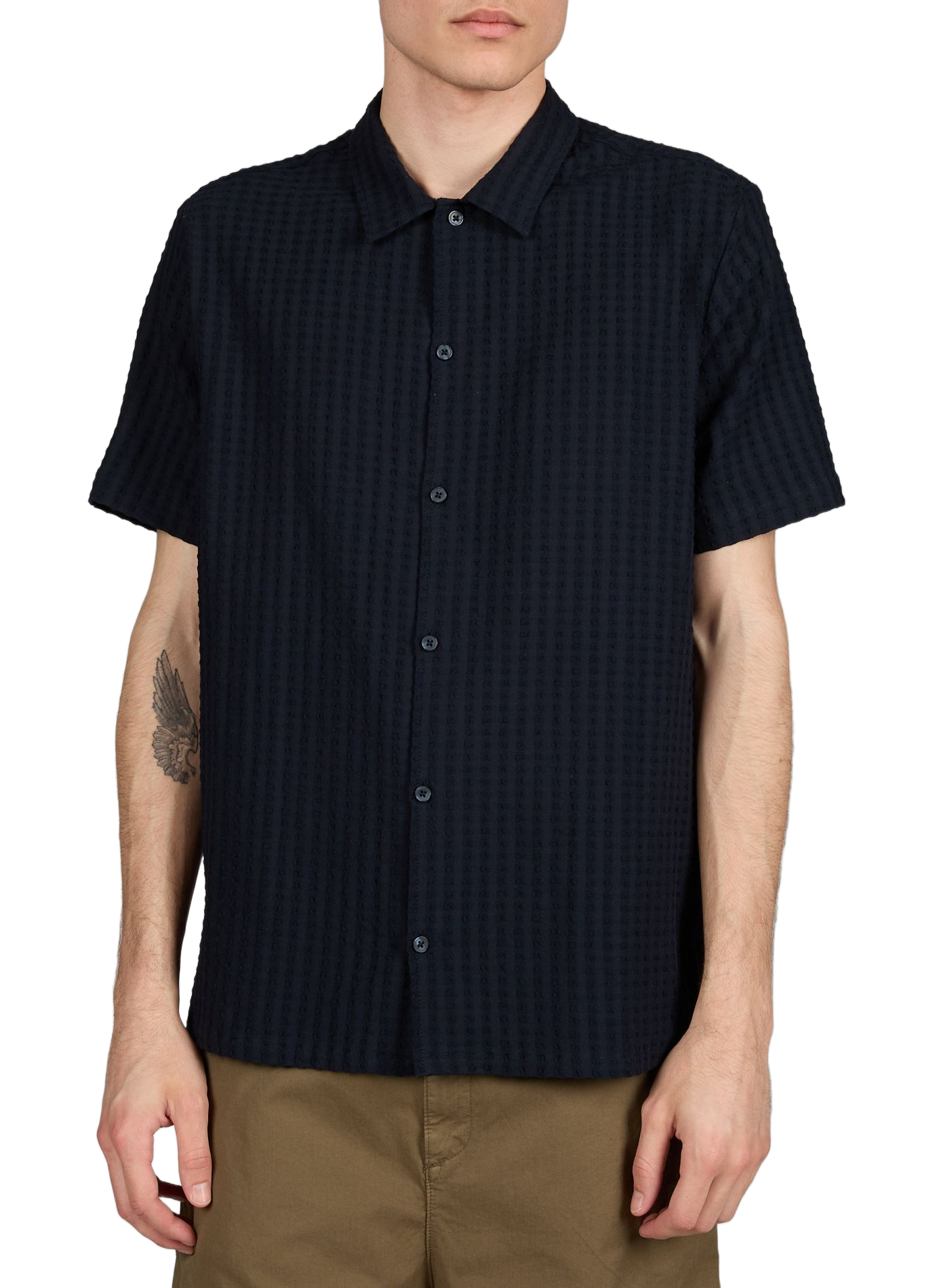 Gestructureerd poloshirt met korte mouwen SAMSOE SAMSOE Blauw