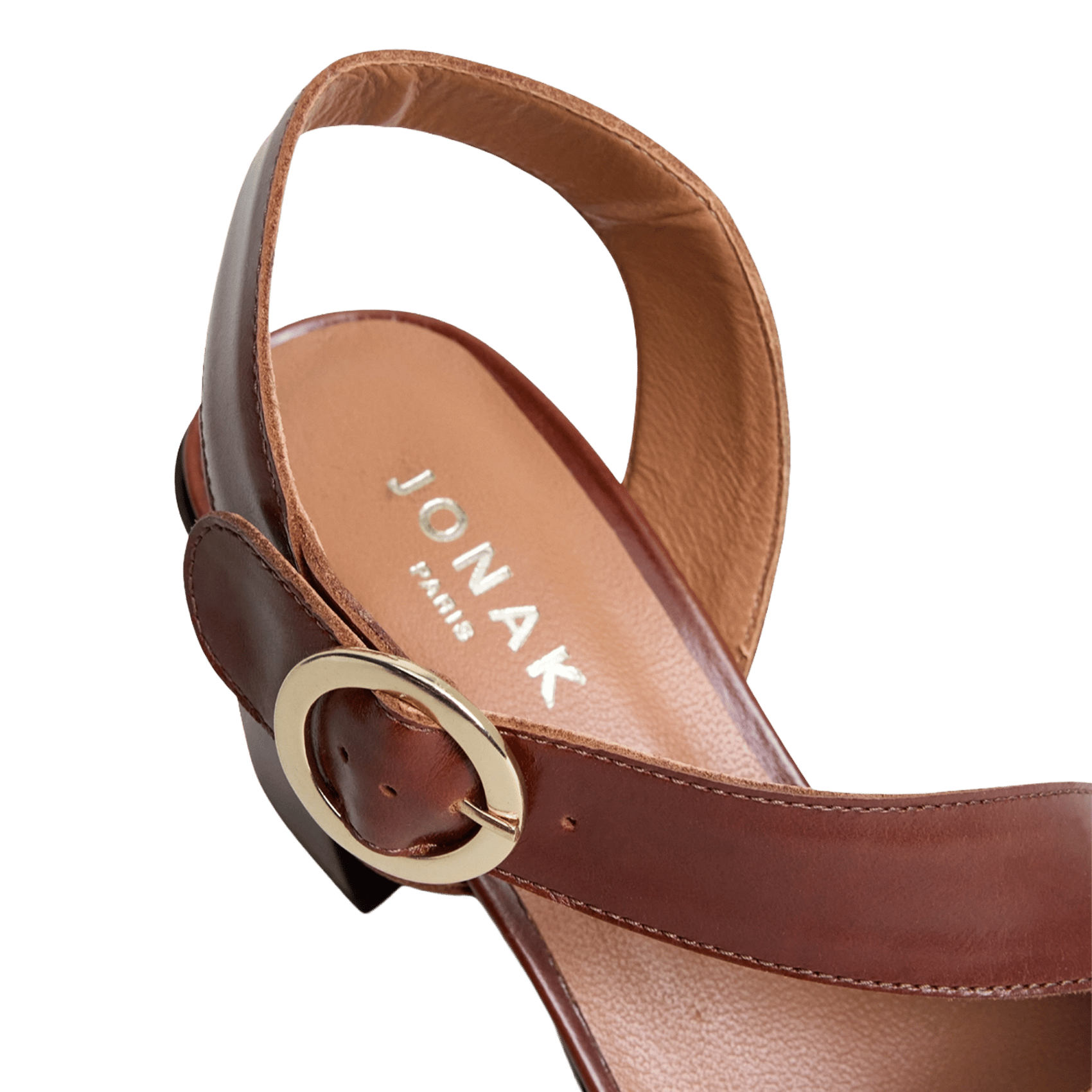 Sandales hautes en cuir vanelie JONAK Marron
