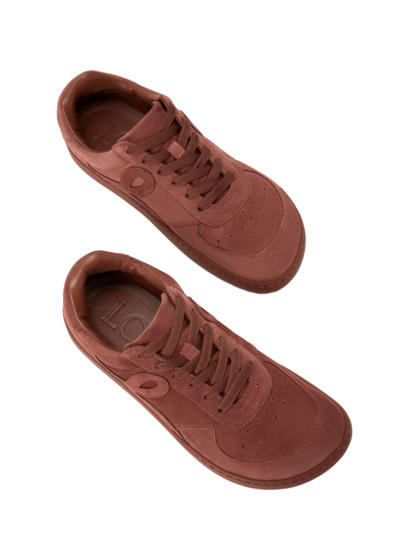 Baskets basses Jambo en veau velours Rouge