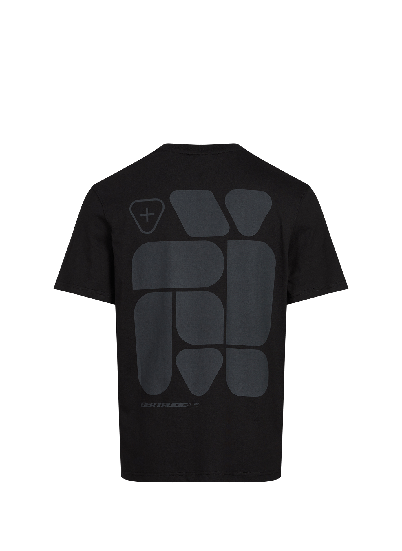 T-shirt droit sérigraphié en coton GERTRUDE ET GASTON Noir