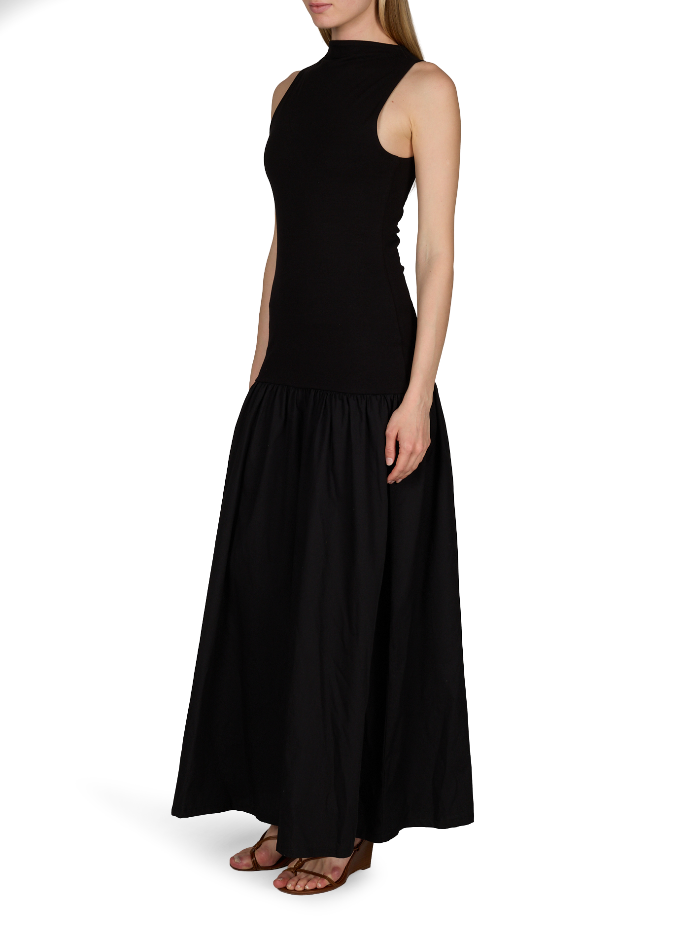 Sleeveless cotton dress TOPSHOP Black