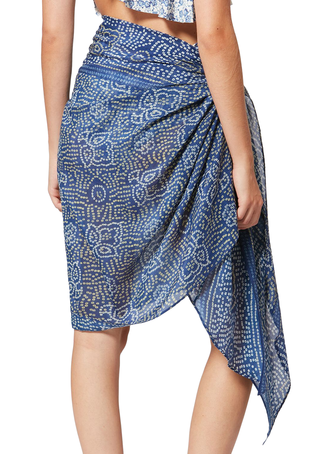 Lucilia printed cotton and silk pareo ISABEL MARANT Blue