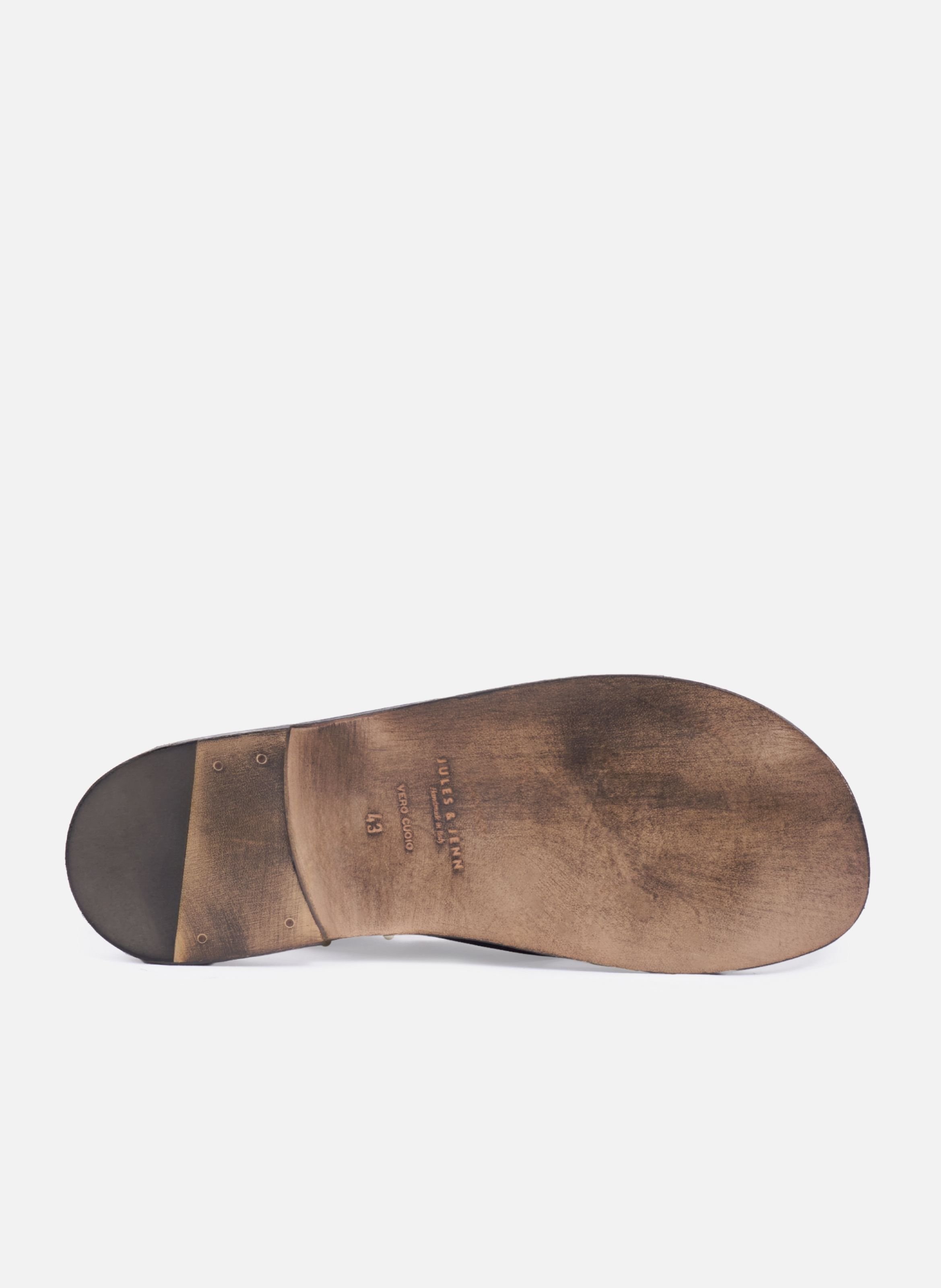 Sandales enzo cuir lisse JULES & JENN Noir