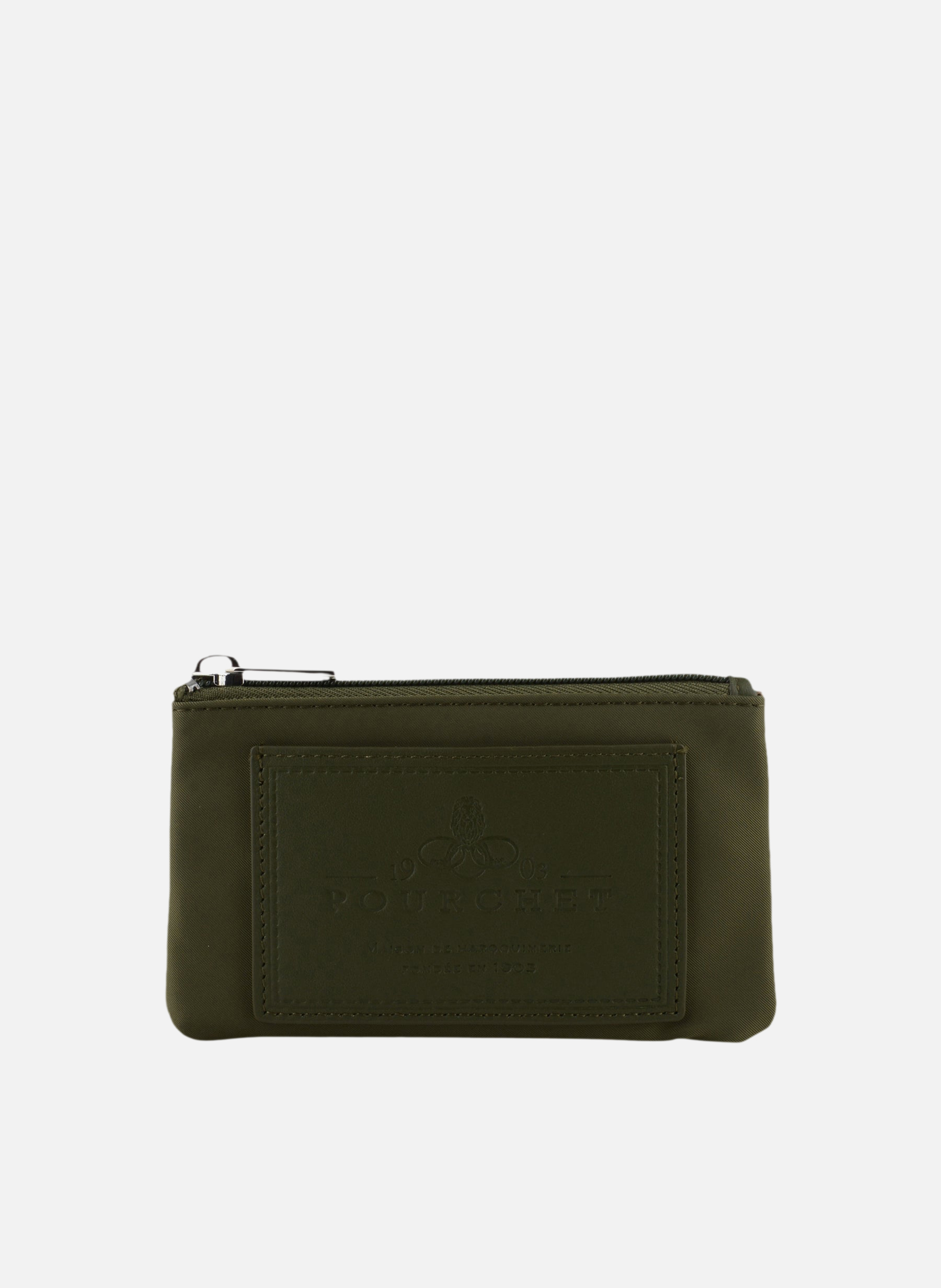 Escale | porte-monnaie pm en toile garnie cuir  Kaki