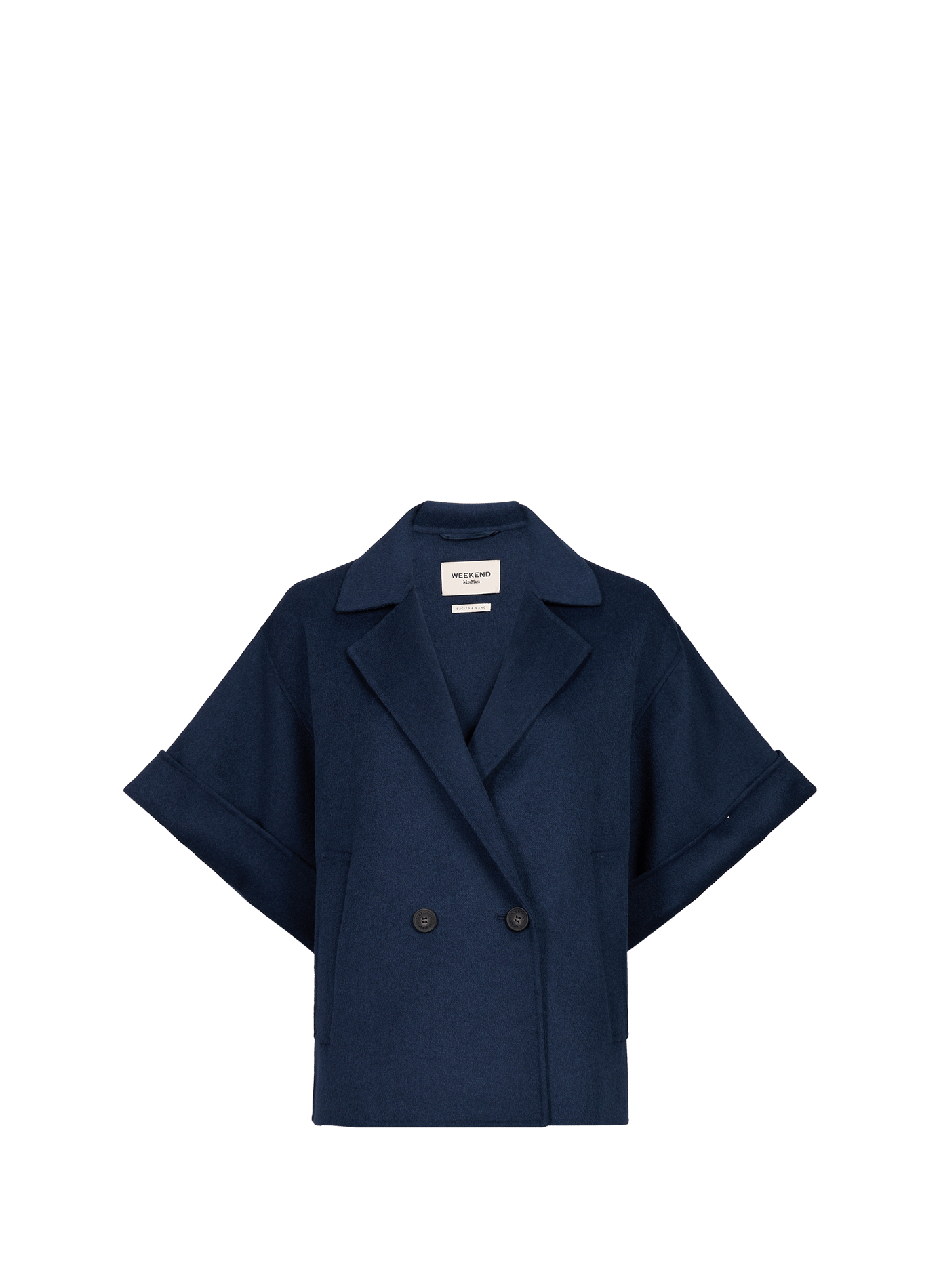 Abrigo texturizado de lana con mangas anchas MAX MARA WEEK END Azul