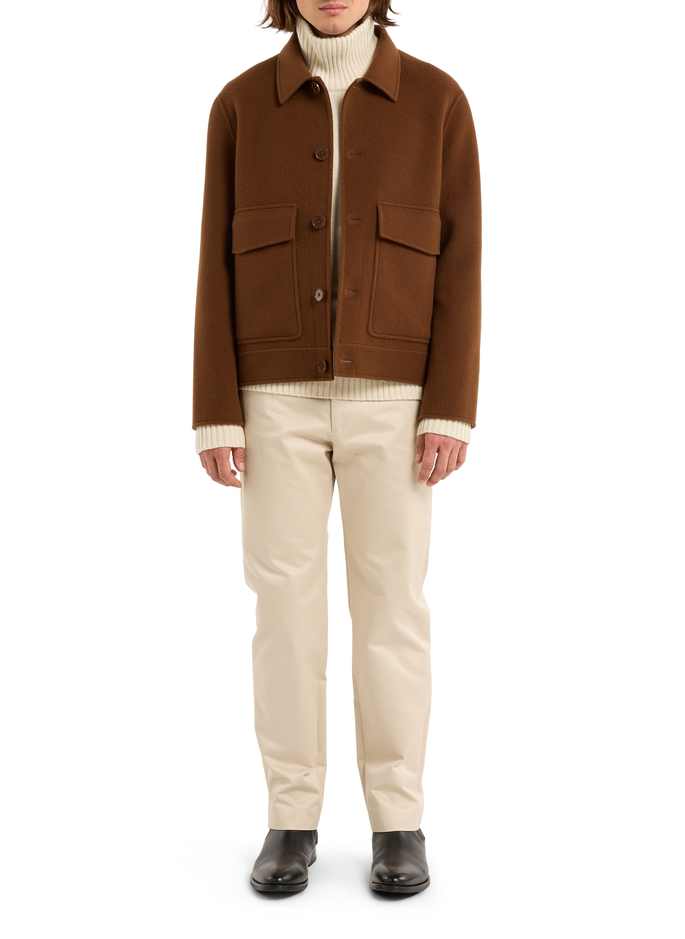 Hose aus Baumwolle, Seide und Kaschmir SAISON 1865 Beige
