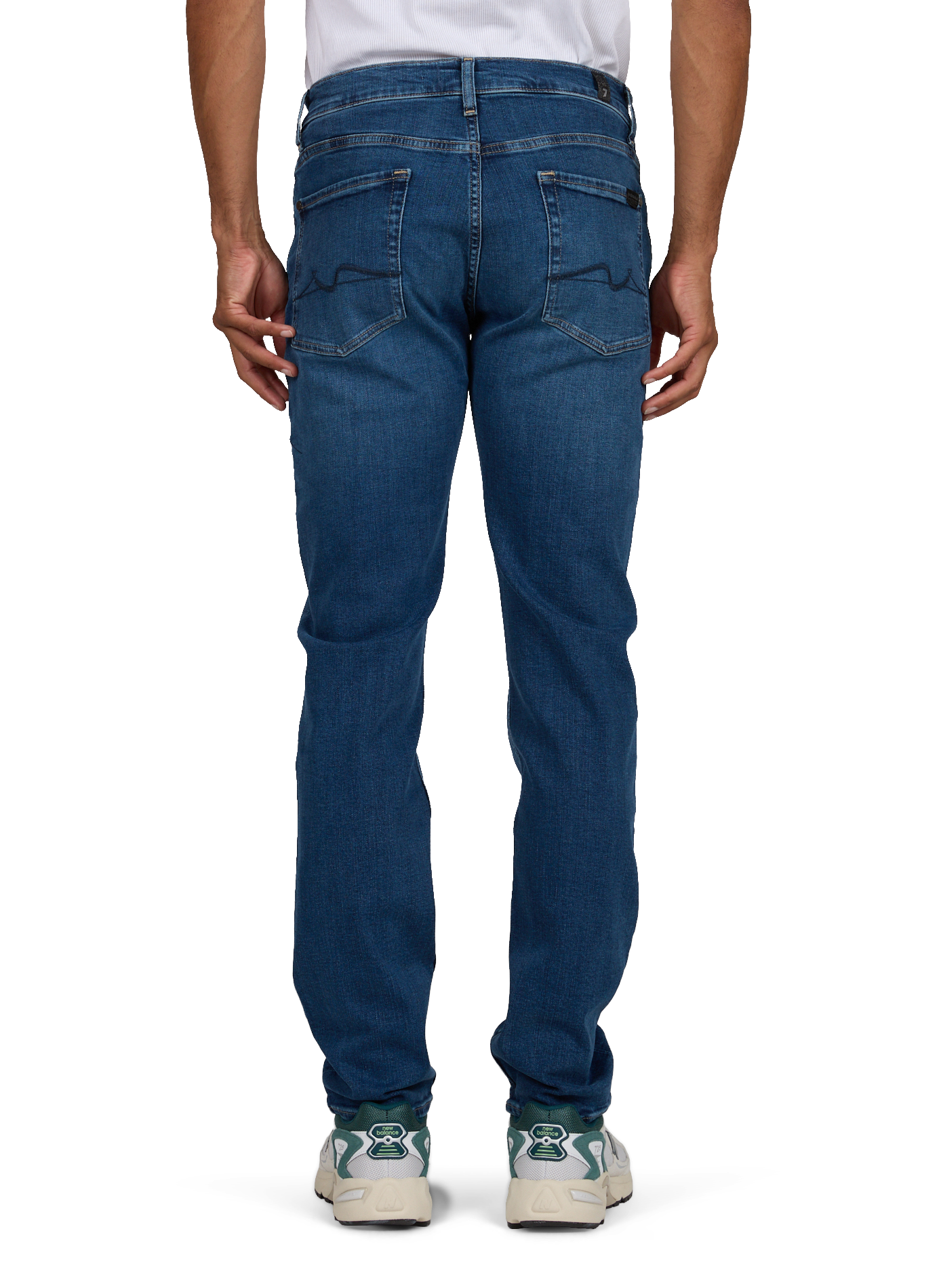 Gerader Jeans aus Baumwollmischung 7 FOR ALL MANKIND Blau