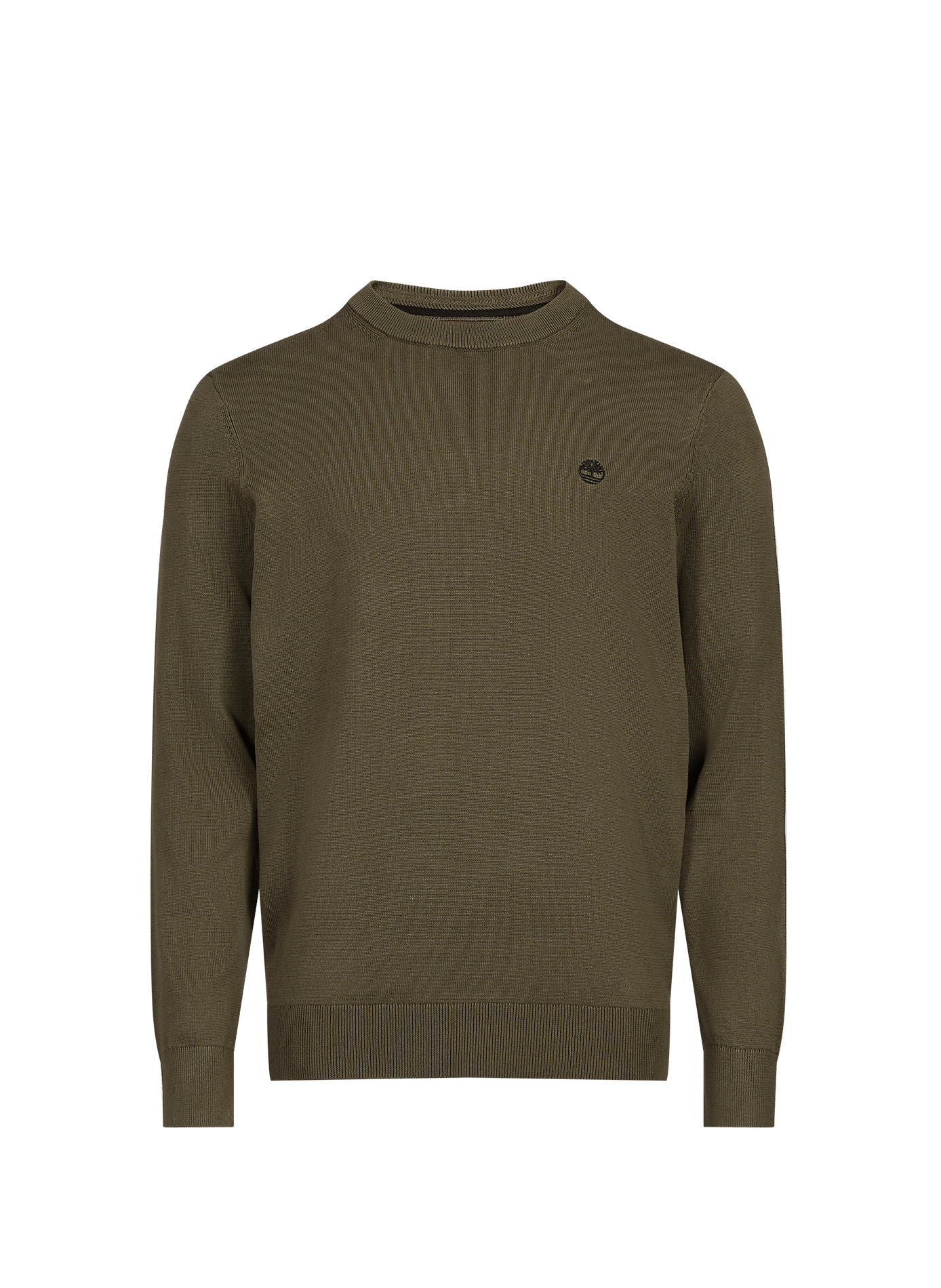 Gerader Pullover mit Rundhalsausschnitt aus Baumwolle. TIMBERLAND Khaki