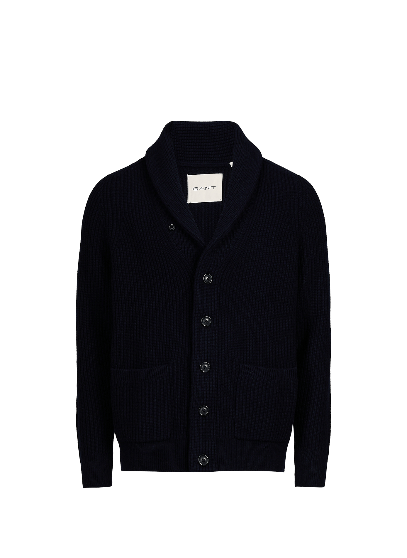 Buttoned wool blend sweater GANT Blue