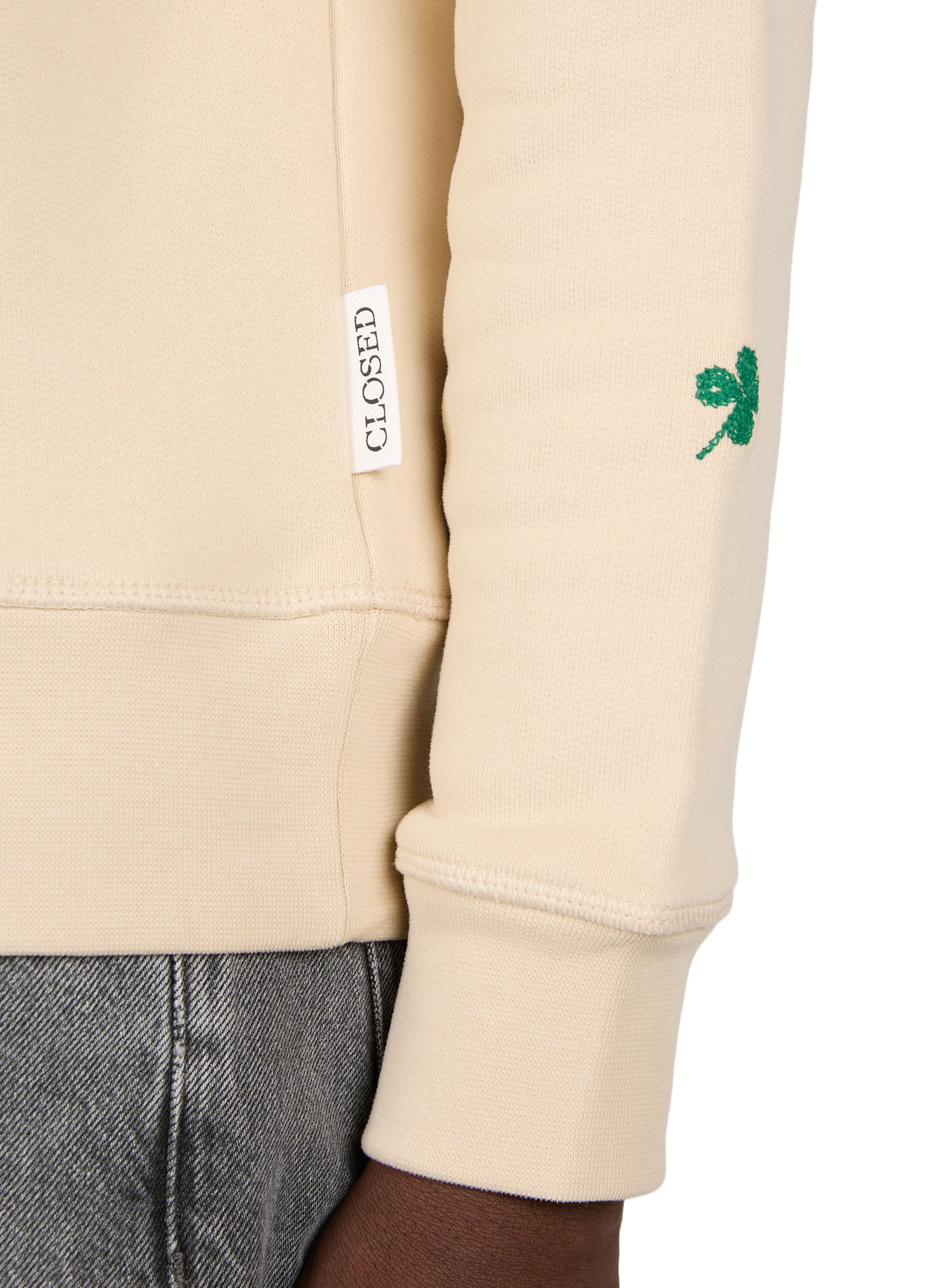 Straight cotton sweatshirt CLOSED Beige