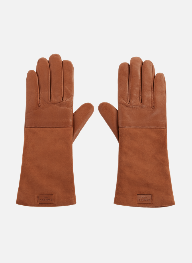 Handschuhe aus Glattleder und Wildleder LANCEL