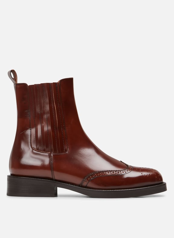 Bottines top perforées femme